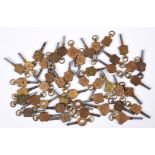 ANTIQUE BRASS WATCH KEYS - ADVERTISING approx 44 brass watch keys, all with makers names and