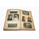 LARGE POSTCARD ALBUM the album including postcards of the Military, Royalty (Queen Mary, Prince of