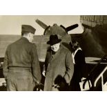Churchill, Sir Winston. Five press photographs of the British Prime Minister arriving at