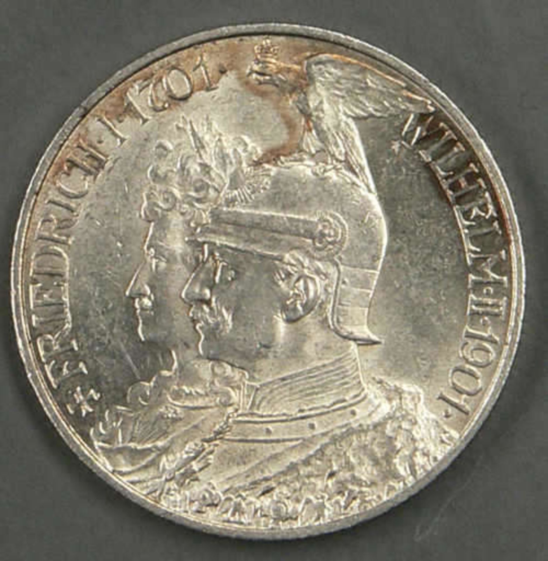 Deutsches Kaiserreich Preußen 1901, 2.- Mark - Silbermünze "200 Jahre Königreich". Jaeger: 105.