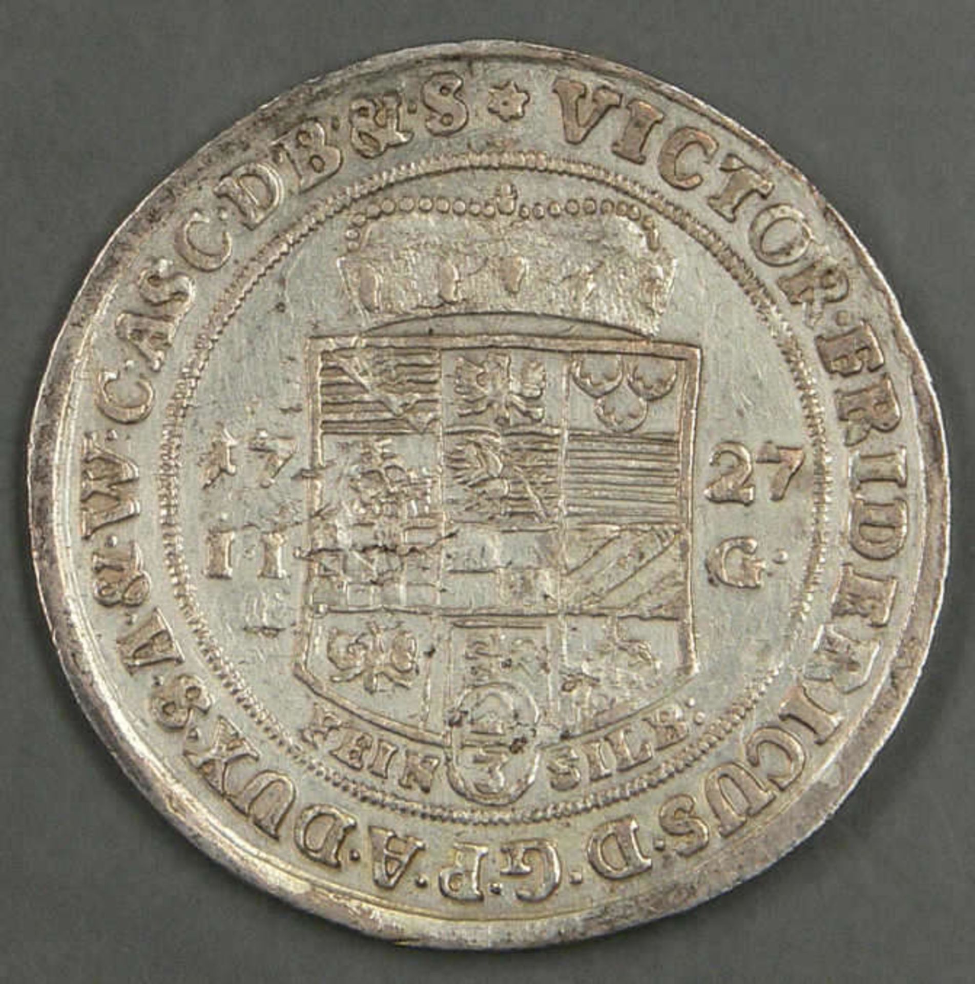 Anhalt - Bernburg 1727 II G, 2/3 Taler - Silbermünze. Erhaltung: vz. Anhalt - Bernburg 1727 II G, - Bild 2 aus 2