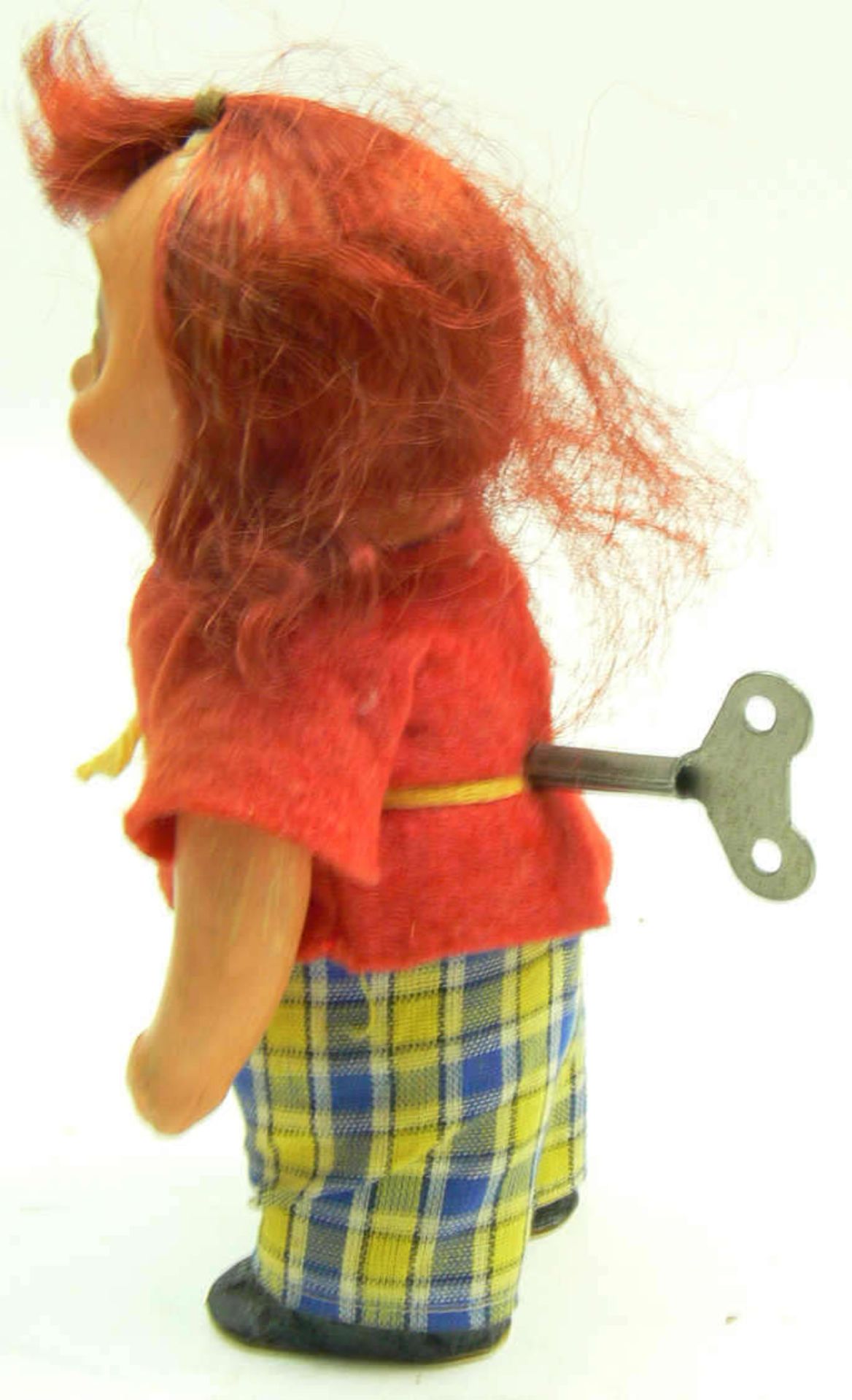 Alte Tanzpuppe mit Schlüssel. Funktion geprüft. H: ca. 14 cm. Old dancing doll with key. Function - Bild 2 aus 3
