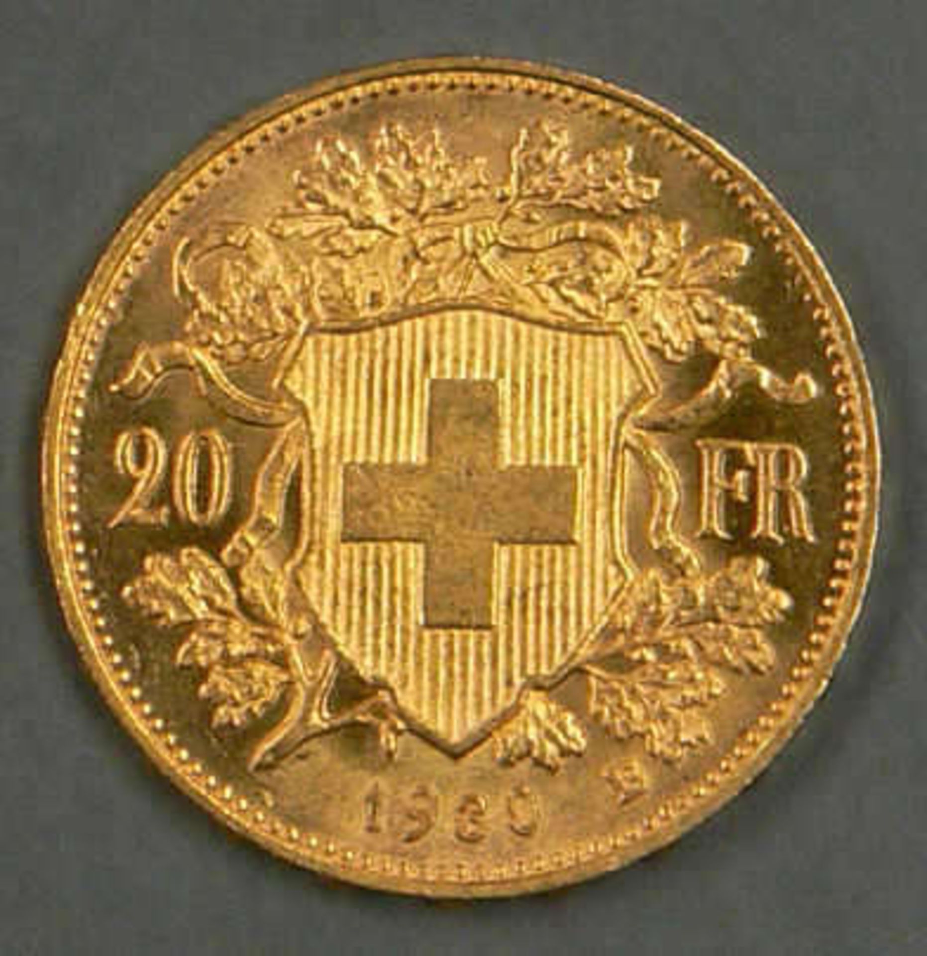 Schweiz 1930 B, 20.- Franken - Goldmünze. Divo: 293. Erhaltung: vz - stgl. Switzerland 1930 B,