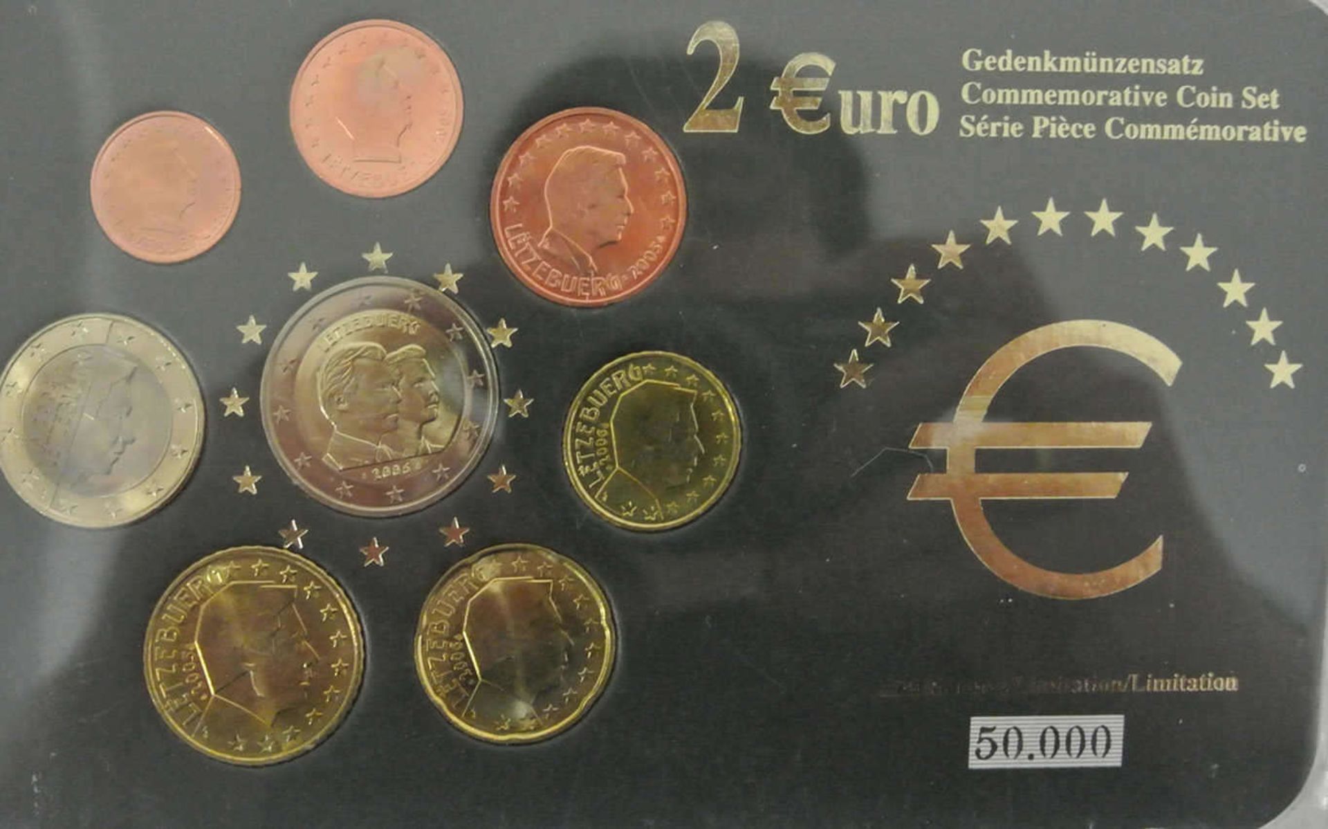 1 Gedenkmünzsatz von Luxemburg 2006 im Original Blister. 1 commemorative coin from Luxembourg 2006