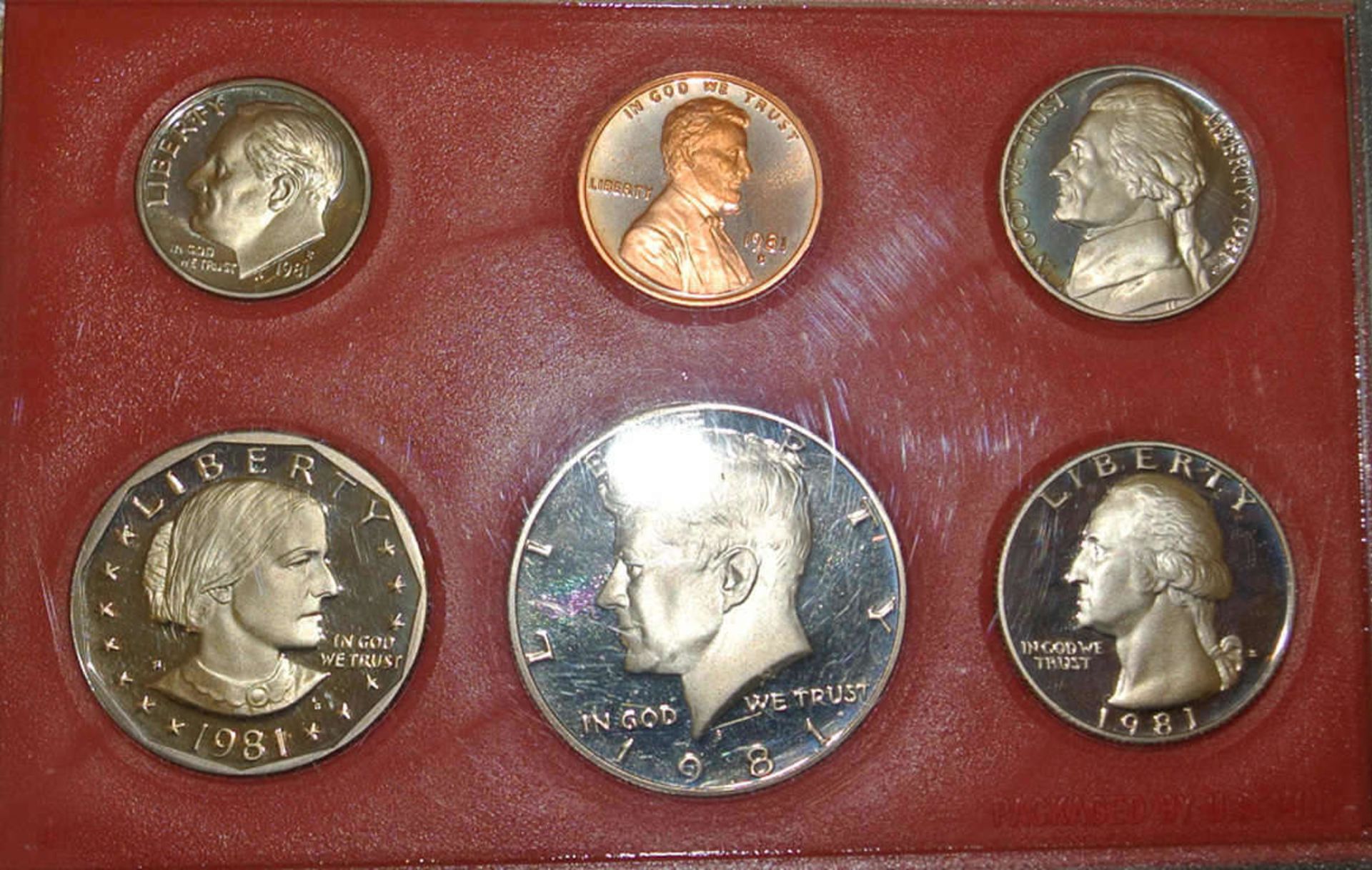 2 x USA Proof Sets, 1x 1972, sowie 1x 1981 2 x USA proof sets, 1x 1972, as well as 1x 1981 - Bild 3 aus 3