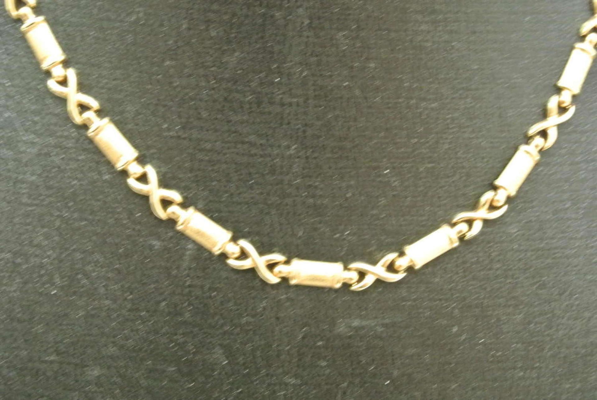 Kette, 585er Gelbgold, Länge ca. 47 cm, Gewicht ca. 11,15 gr Necklace, 585er yellow gold, length - Bild 2 aus 2