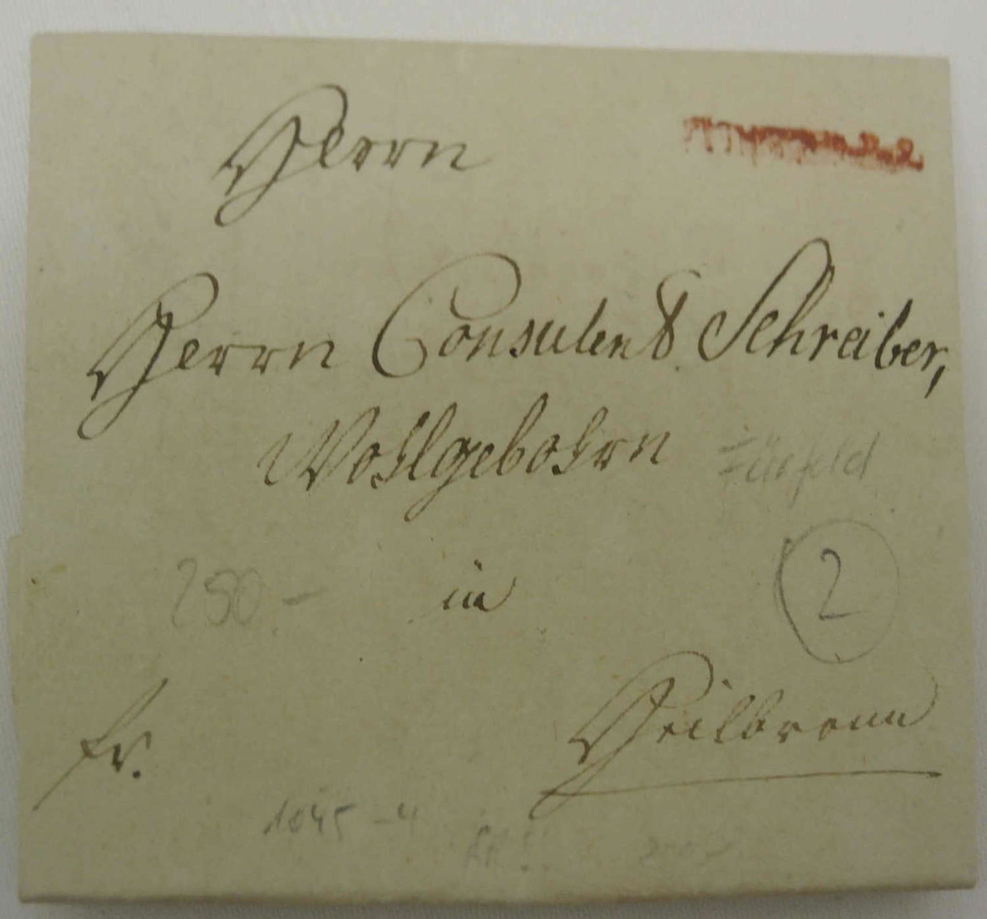 Vorphilatelie, Stempel Fürfeld 1808 - Selten ! Before philately, stamp Fürfeld 1808 - Rare!