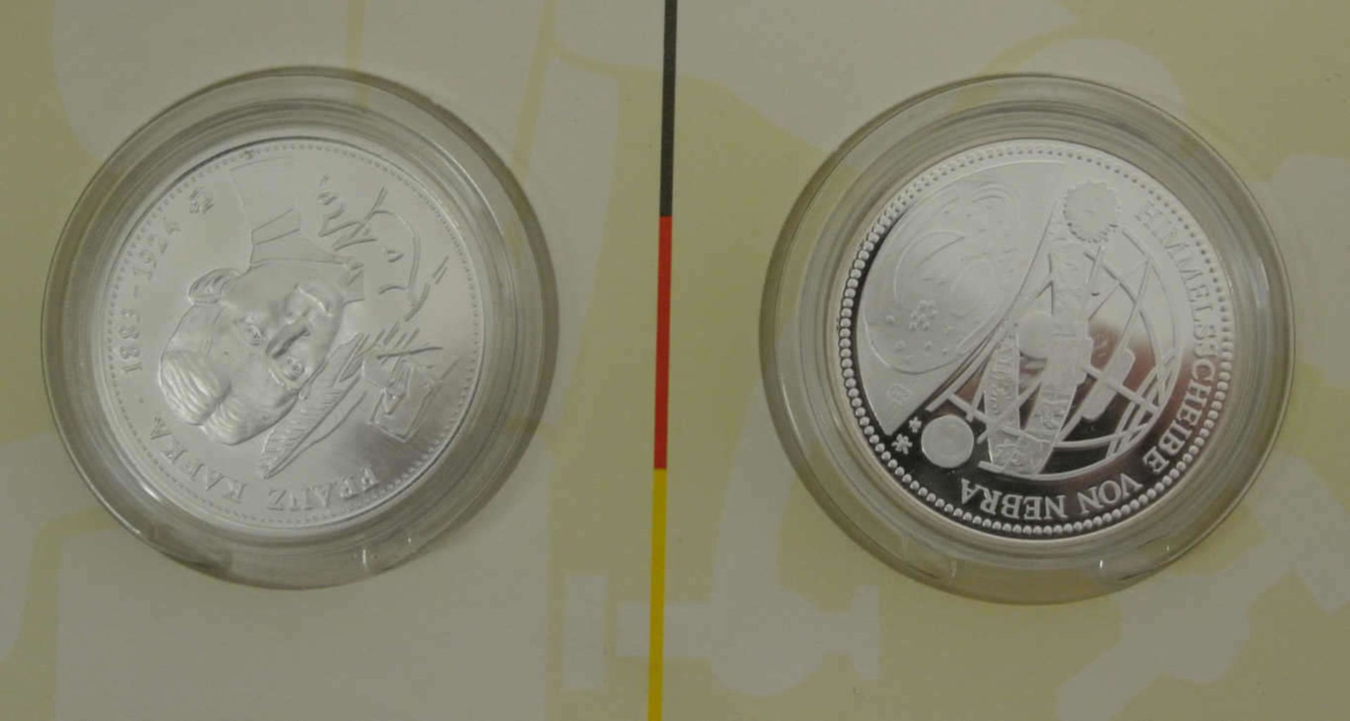 BRD, 2x 10 Euro Münzen in Silber, dabei Himmelsscheibe von Nebra, sowie 2x Sonderprägung: 1x Franz - Bild 2 aus 3