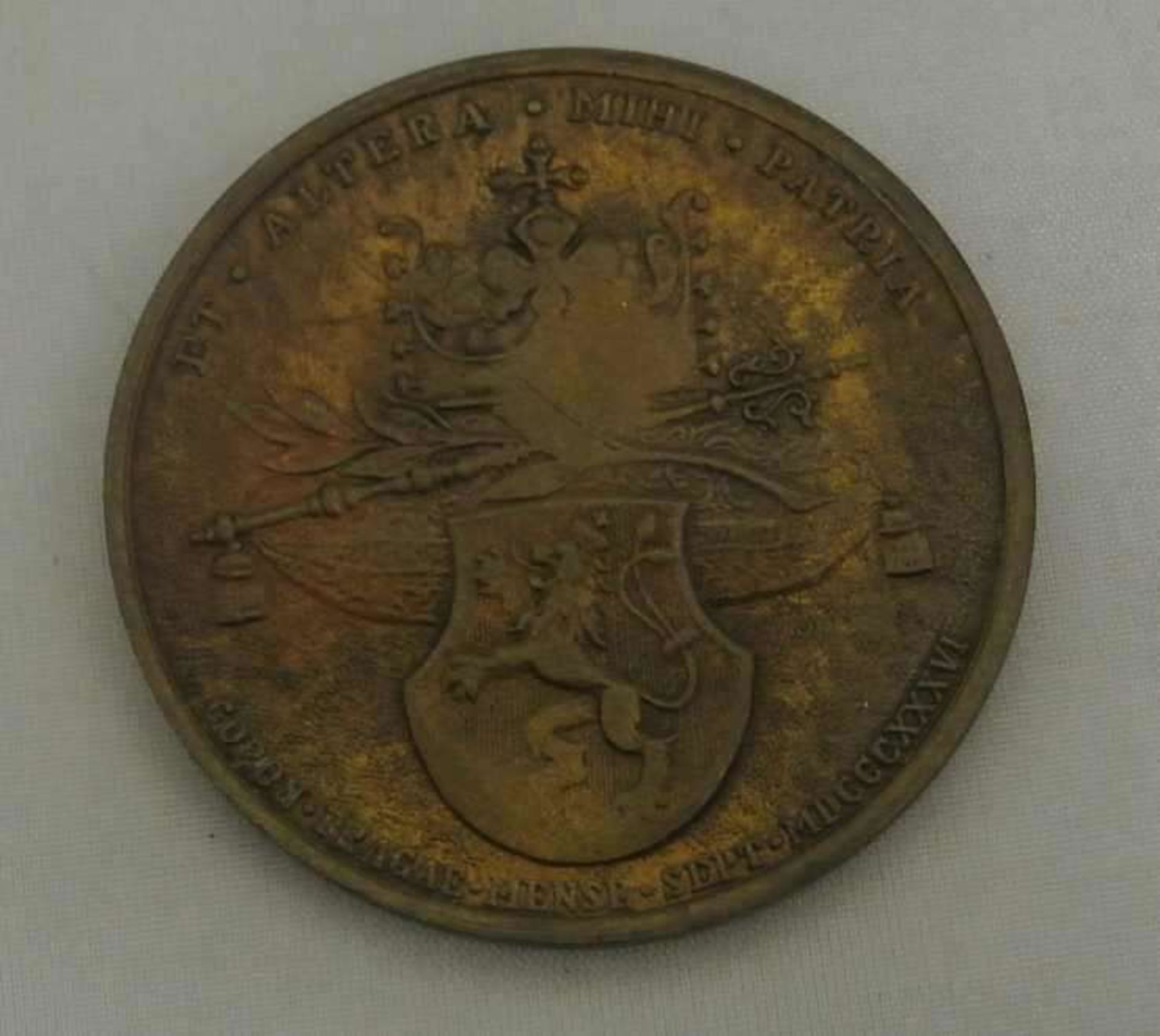 Medaille 1863 Bronze, Ferdinand I. (1835-1848) auf die böhmische Krönung. Et altera Mihi Patria