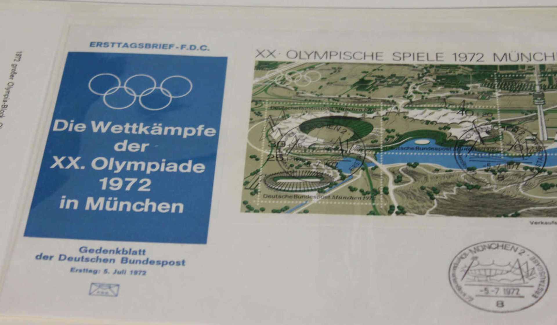 4 Alben gefüllt mit Olympiade München 1972, dabei viele Belege, FDC, sehr reichhaltig. Hoher Wert. 4 - Bild 3 aus 3