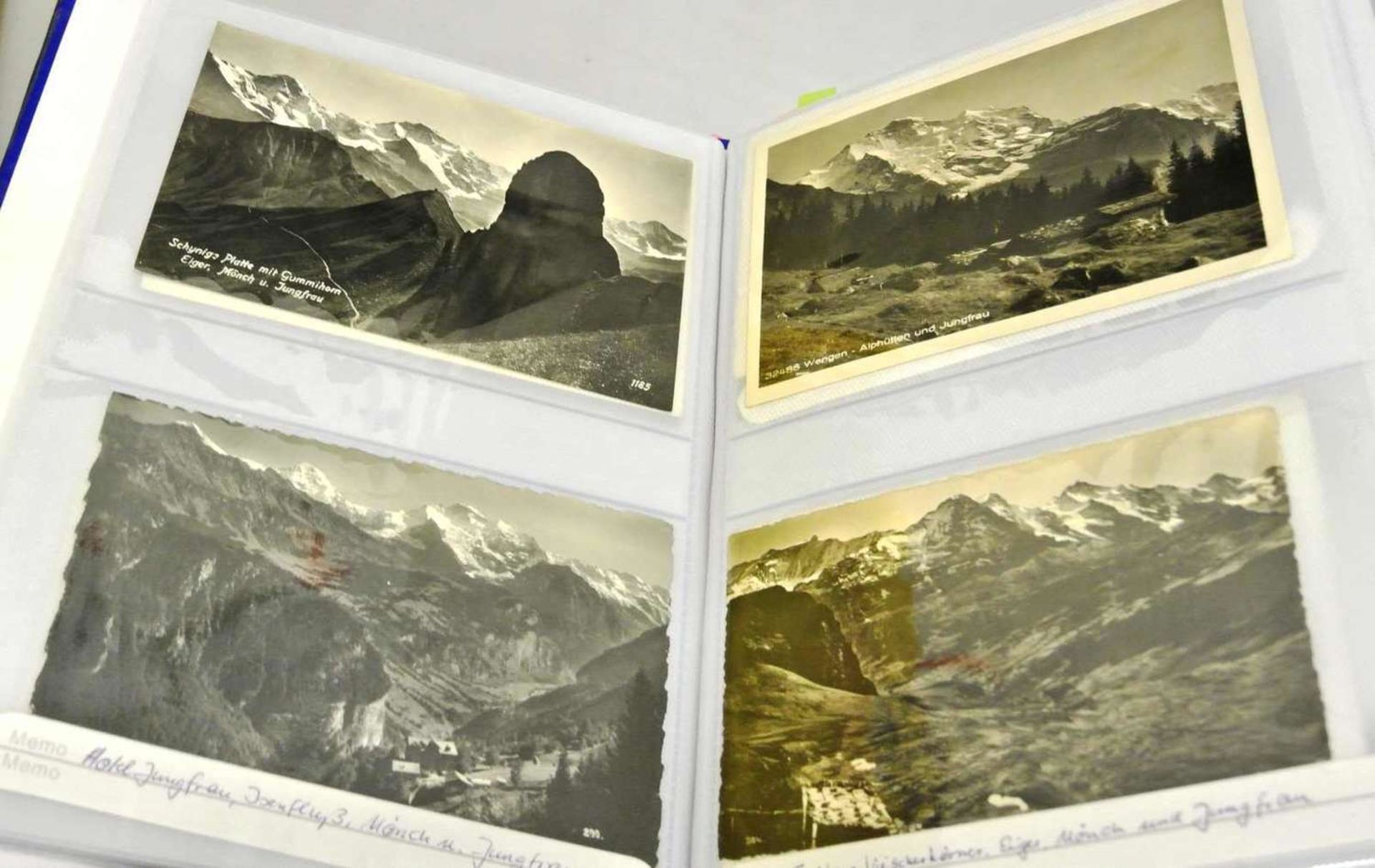 Lot Ansichtskarten Schweiz, meist 20er Jahre, sowie hangemalte Karten. Über 80 Stück