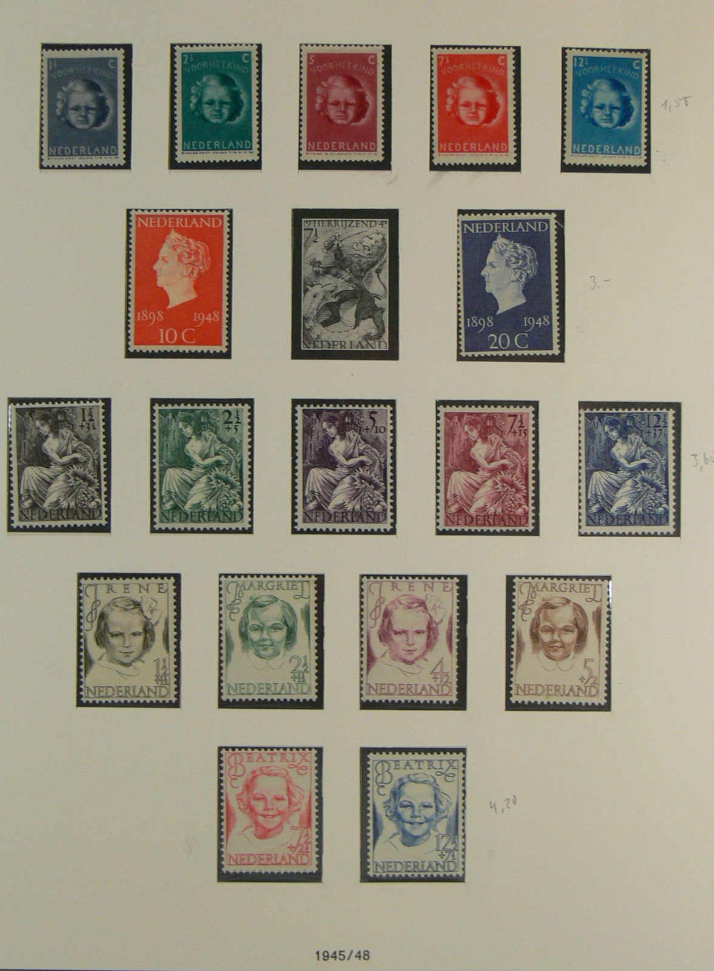 Niederlande-Sammlung, gute Einsteigersammlung mit zum Teil besseren Werten, 1945 - 1951 und 1961- - Image 2 of 9