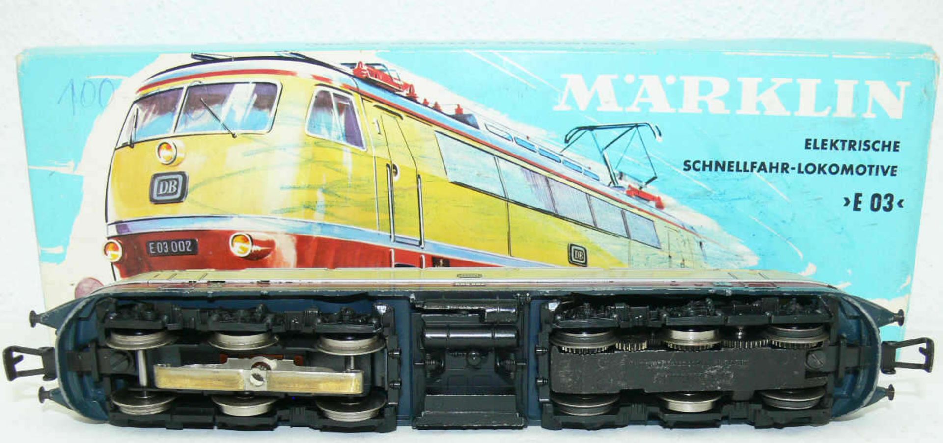 Märklin 3053, E - Lokomotive E 03 der DB. BN E 03 002. Guss. Mit Laufspuren. In OVP. - Bild 2 aus 2