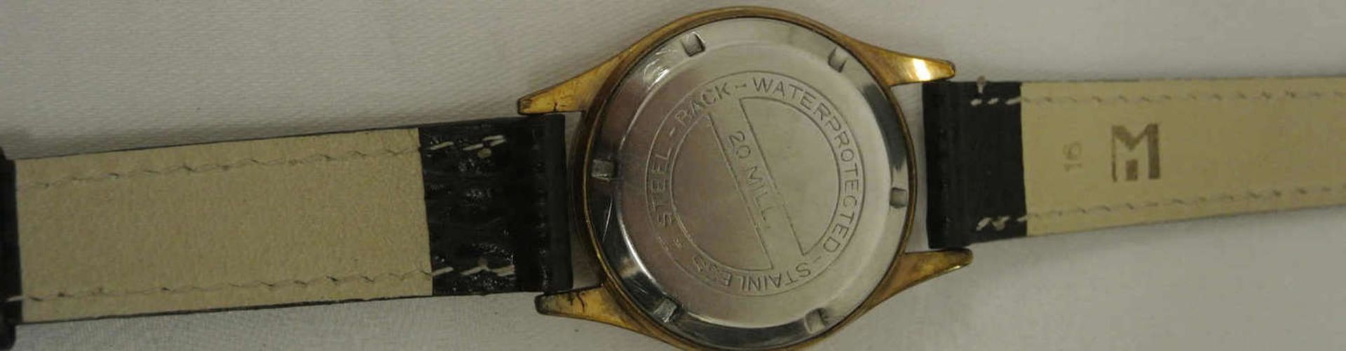 1 alte Herrenarmbanduhr von Anker, ca. 1960er Jahre, mechanisch. Funktion geprüft mit neuem - Bild 4 aus 4