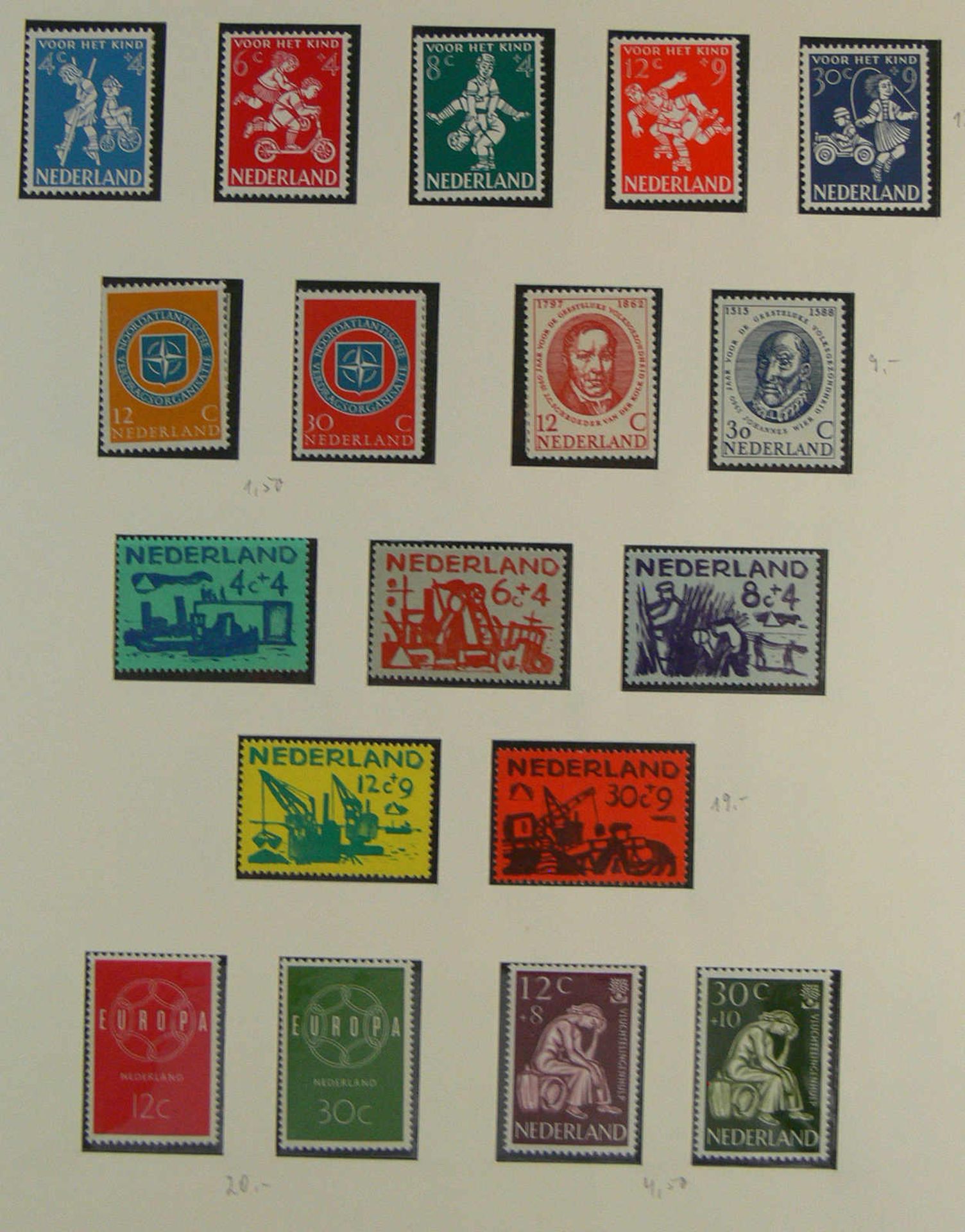 Niederlande-Sammlung, gute Einsteigersammlung mit zum Teil besseren Werten, 1945 - 1951 und 1961- - Bild 9 aus 9