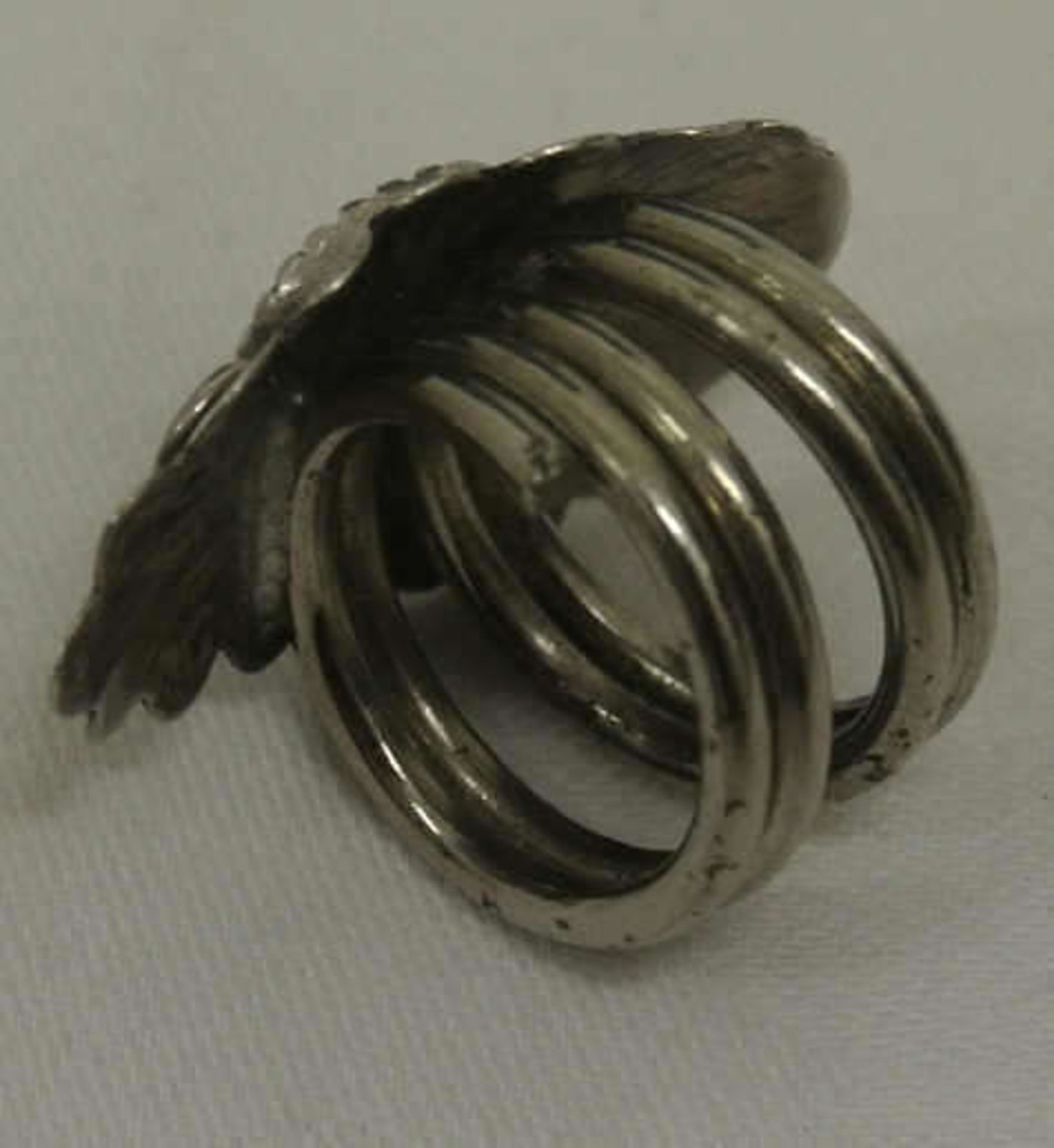 Damenring, Silber besetzt mit Türkis. Handarbeit, Indianerschmuck. Ringgröße 46 Ladies ring, - Bild 2 aus 3