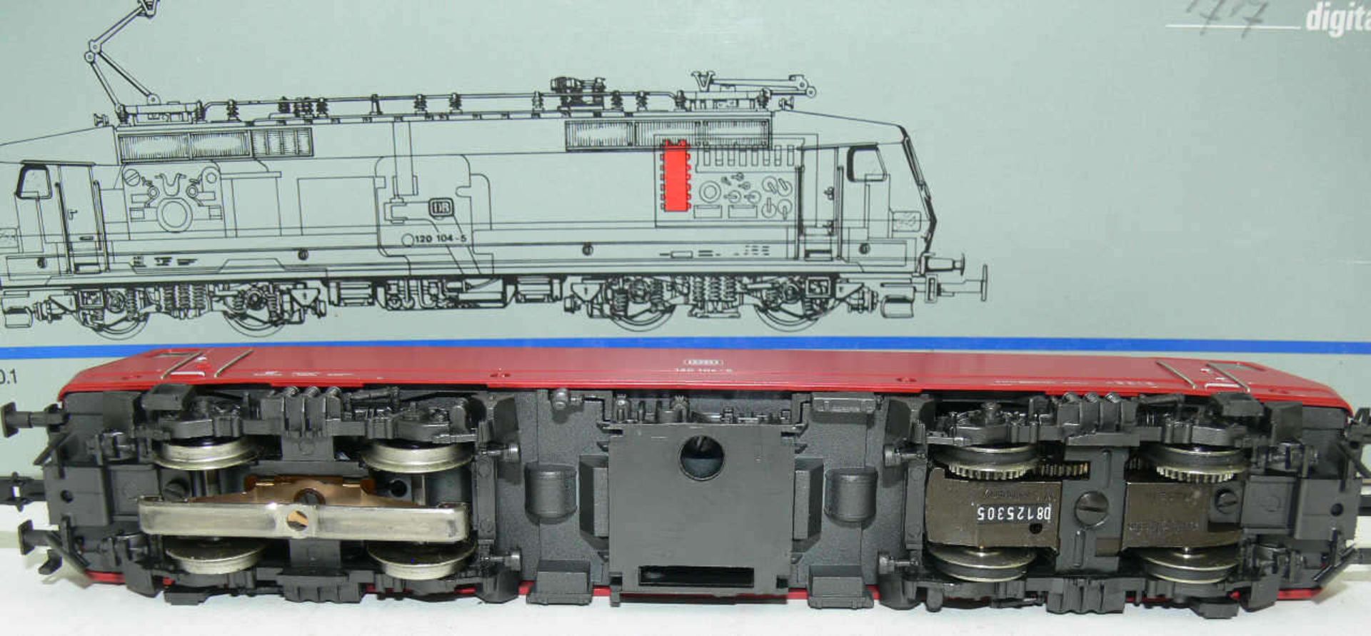 Märklin H0 3654, E - Lokomotive BR 120 der DB. BN 120 104-5. Digital. Sehr guter Zustand. In OVP ( - Bild 2 aus 2