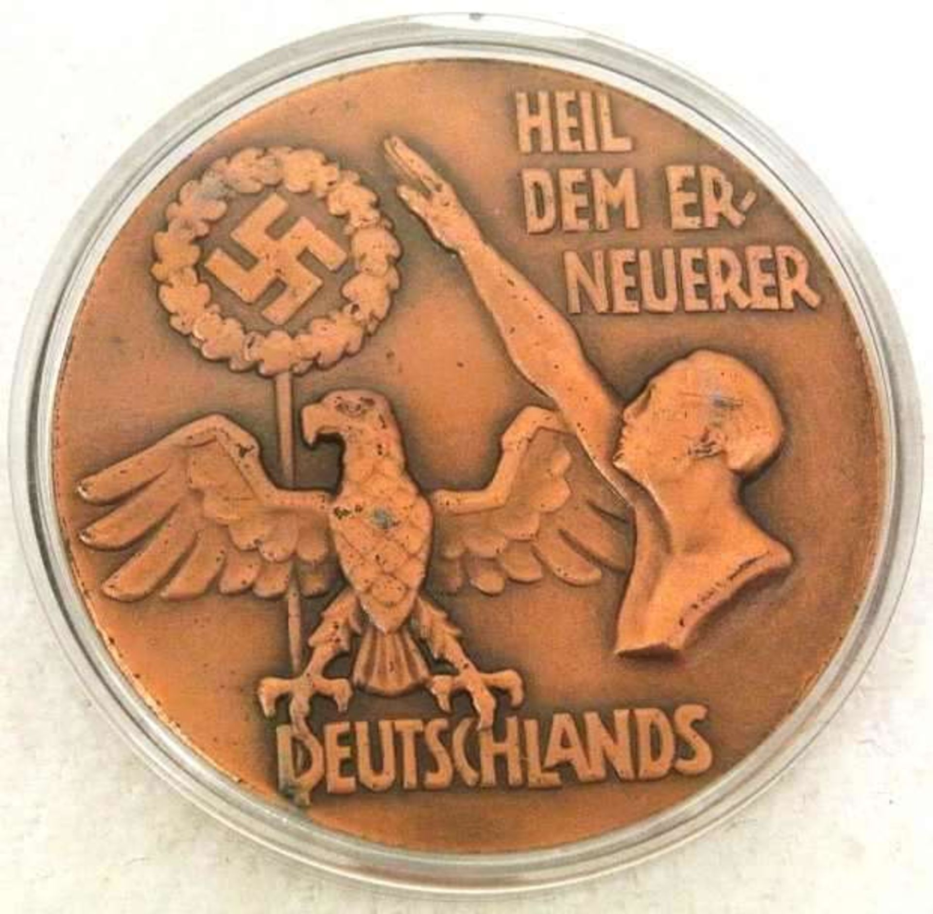 Bronzemedaille o.J. "Heil dem Erneuerer Deutschlands", Brustbild nach links, fas prägefrisch - Bild 2 aus 2