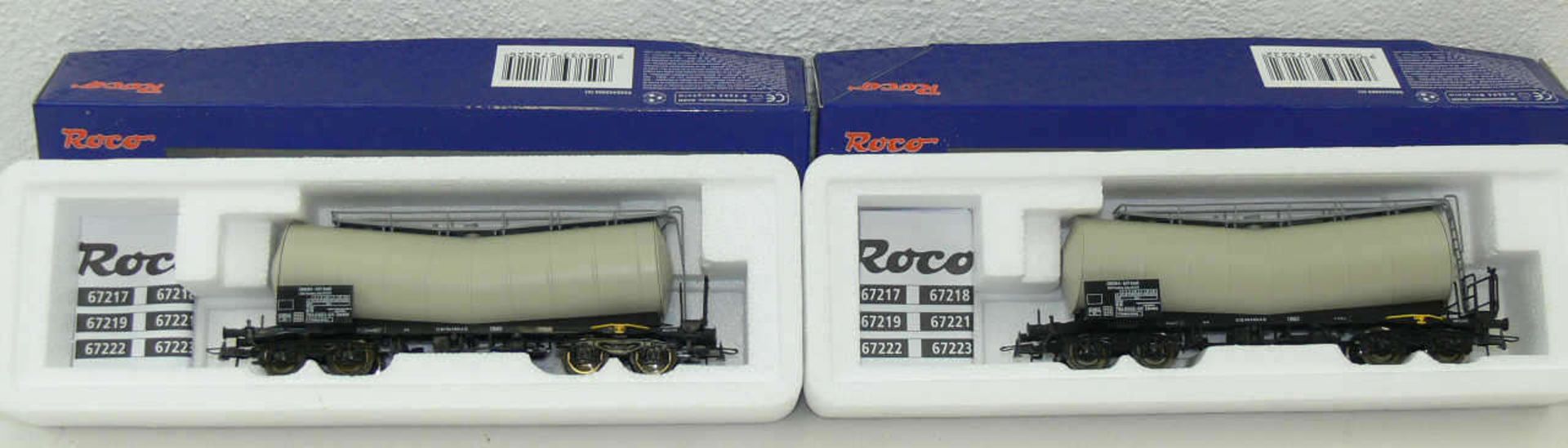 Roco H0 67223/5, 2 x Knick - Kesselwagen "Ermewa" der DB. In OVP.