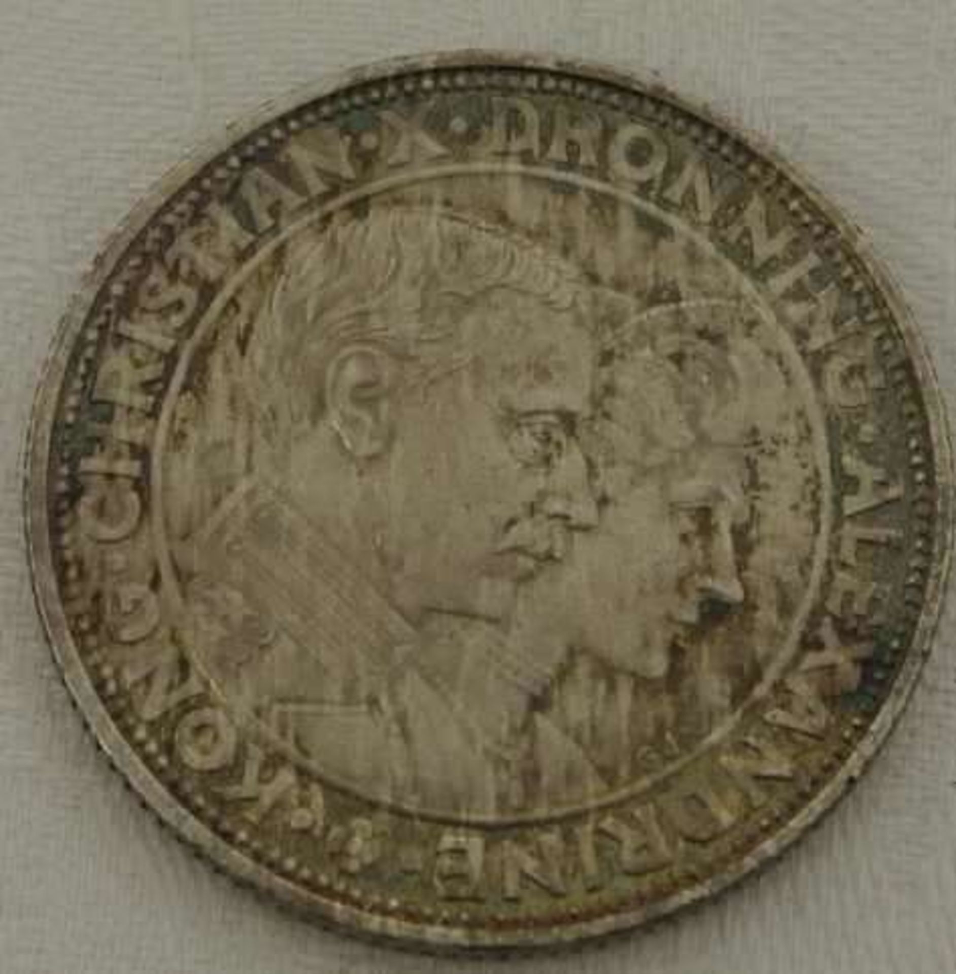 Dänemark, 1923 Silberhochzeit des Königspaares, 2 Kronen, Silber - Bild 2 aus 2