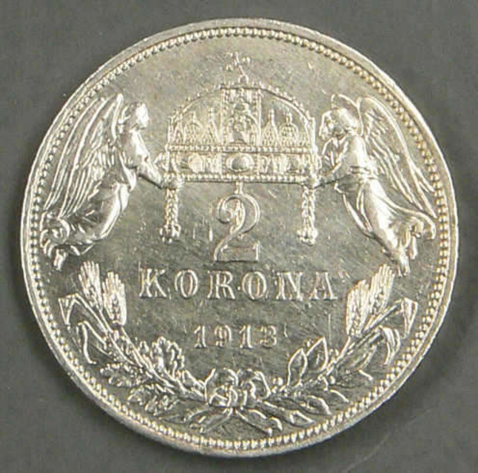 Österreich 1913, 2 Korona, unzirkuliert. Austria 1913, 2 corona, uncirculated.