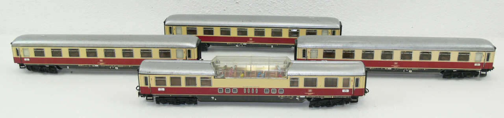 Märklin Konvolut TEE - Wagen, bestehend aus 4099 Panoramawagen mit Beleuchtung und 3 x 4095