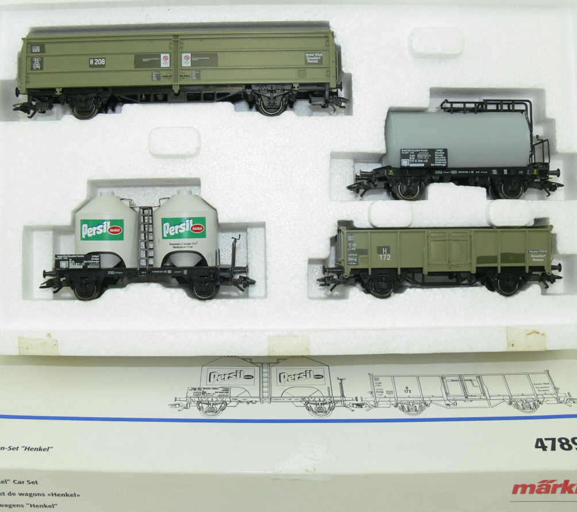 Märklin 47898, Kesselwagen - Set "Henkel". Sehr guter Zustand in OVP.