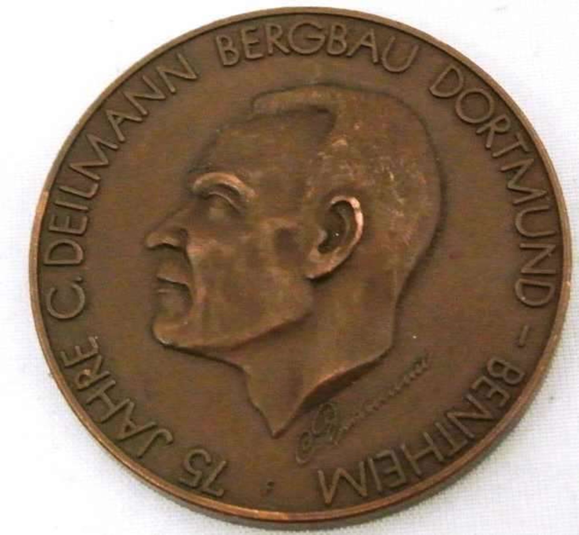 Ausbeute Dortmund Medaille 1963 von Kirchheimer, 75 Jahre Deilmann Bergbau Dortmund Bentheim. - Bild 2 aus 2