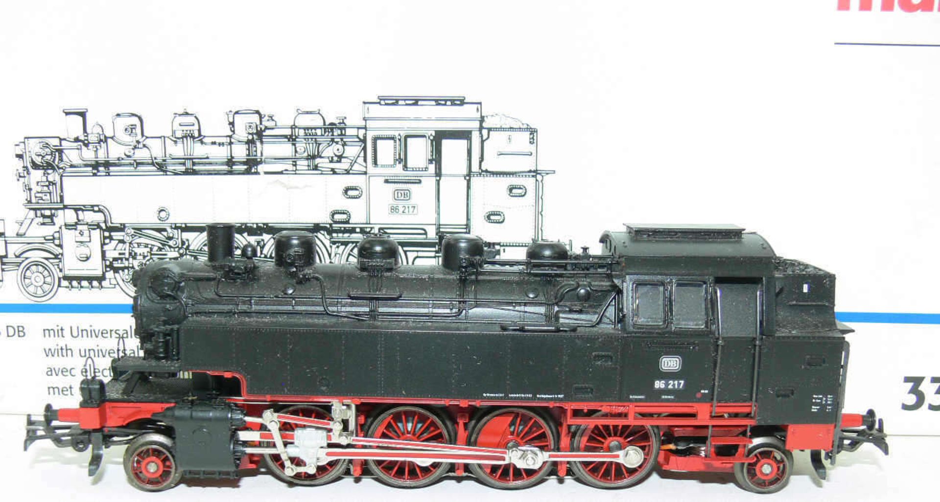 Märklin 33691, Dampflokomotive BR 86 der DB. BN 86 217. Neuwertiger Zustand in OVP (ohne Einsatz).