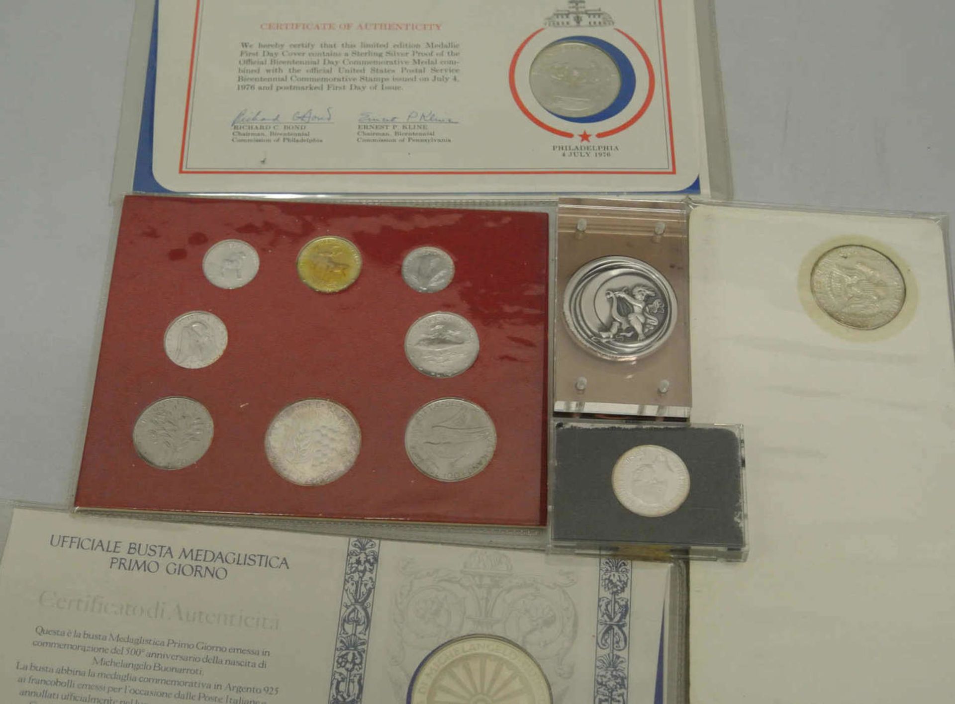 Lot Silber Münzen- und Medaillen, sowie 1 Kursmünzsatz Vatikan 1976