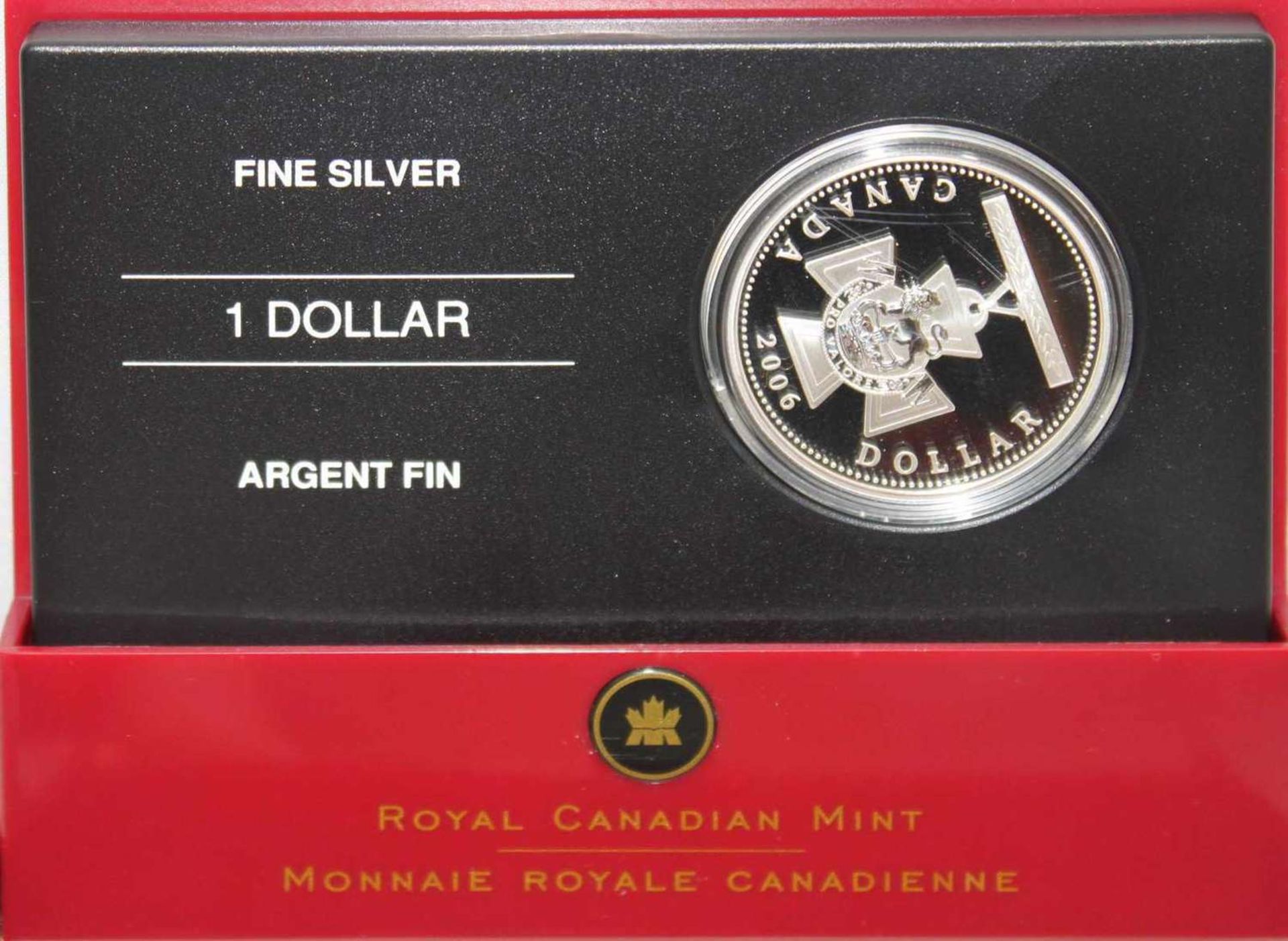 Canada Dollar 2006, Victoriakreuz, Proof Silver Dollar im Etui Canada Dollar 2006, Victoria Cross,