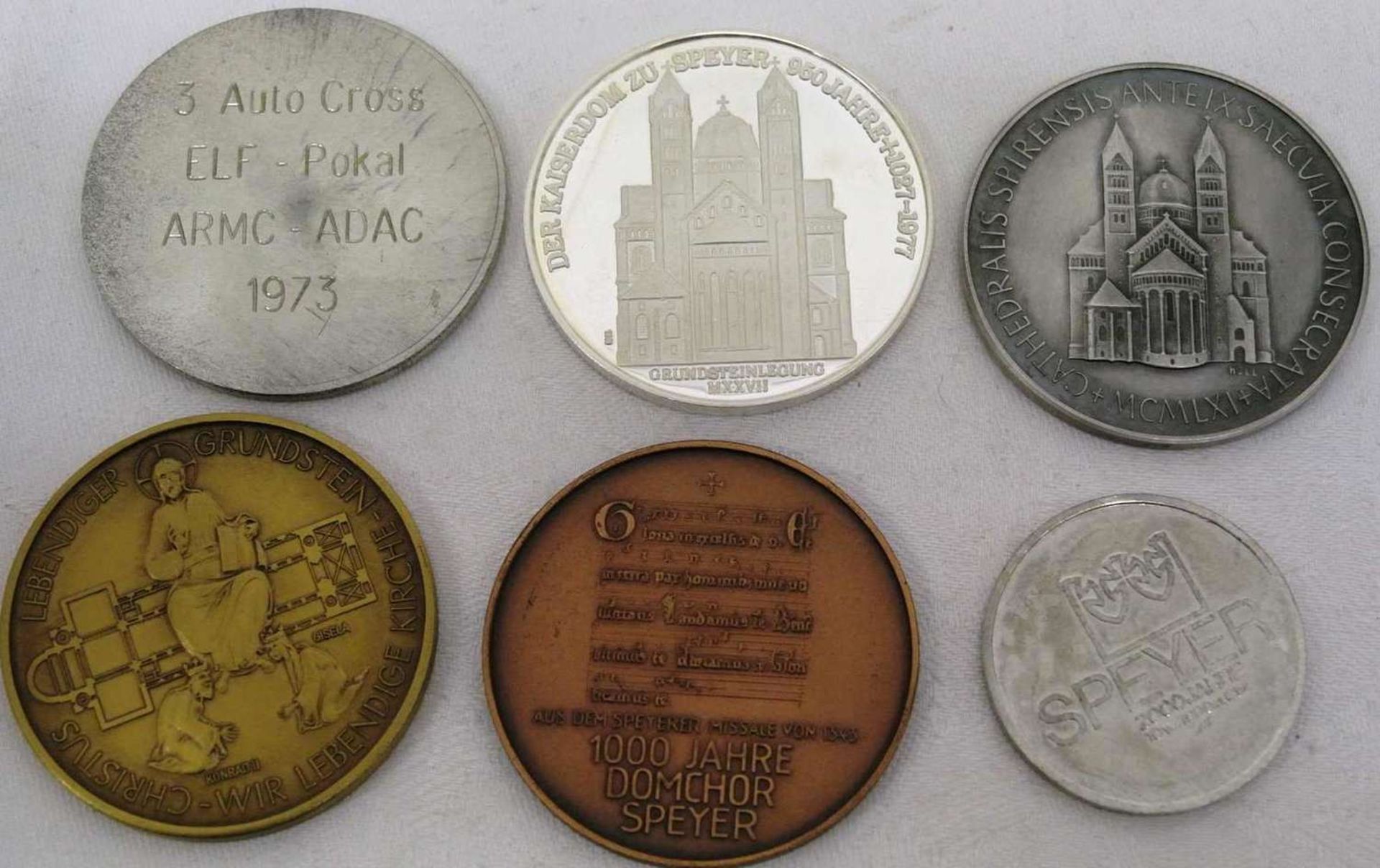 Lot Medaillen Speyer, dabei 2x Silber (Gewicht ca. 51 gr), sowie 4 unedele Medaillen, verschiedene - Bild 2 aus 2