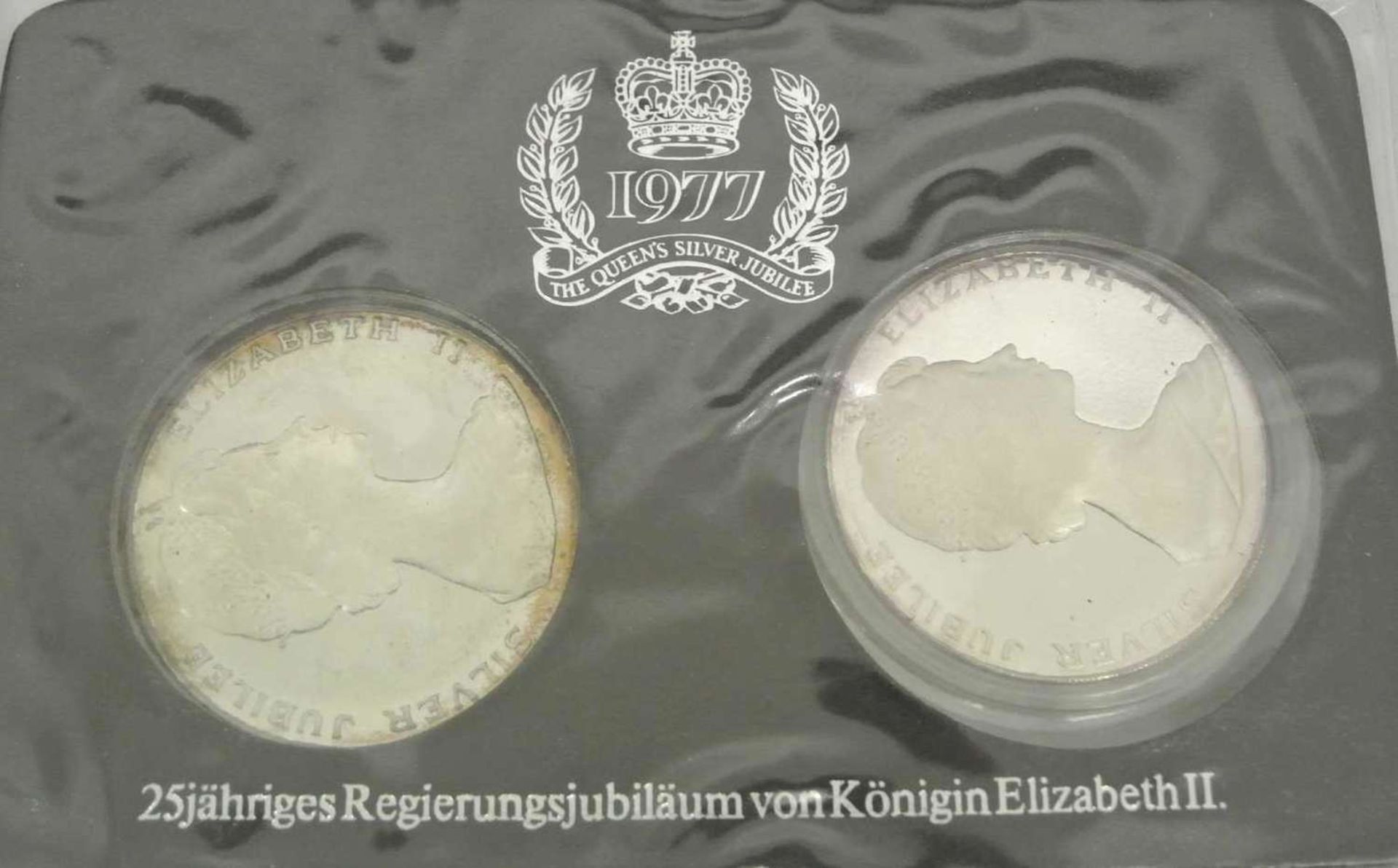 Bermuda Inseln 1977, 25jähriges Regierungsjubiläum von Königin Elisabeth II., 2x25 Dollar Silber,