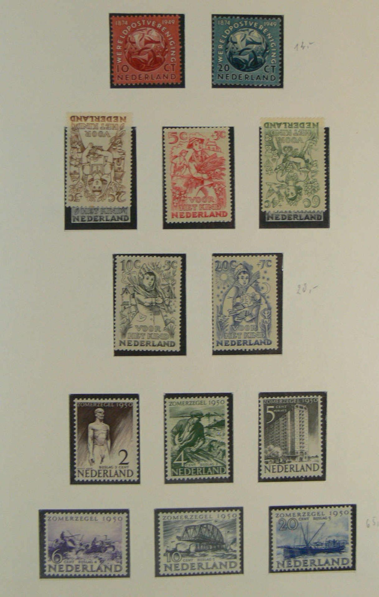 Niederlande-Sammlung, gute Einsteigersammlung mit zum Teil besseren Werten, 1945 - 1951 und 1961- - Bild 8 aus 9