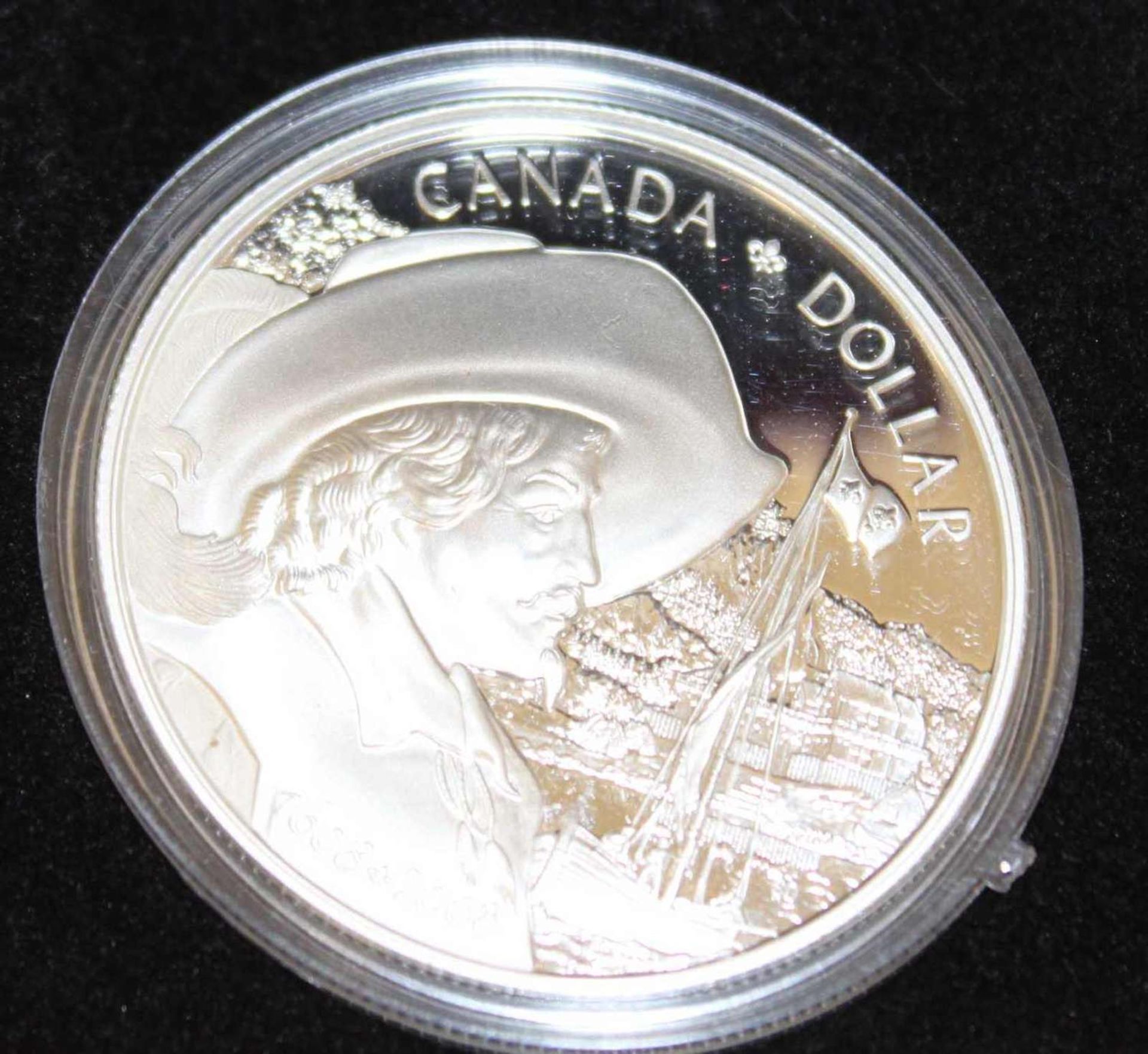 Canada Dollar von 2008 Quebec City Samuel de Champlain , Proof Silver Dollar im Etui Canada Dollar - Bild 2 aus 3