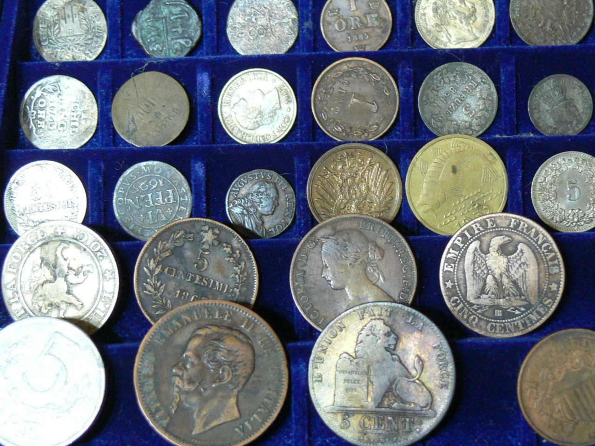 Großes Lot alte Münzen aus aller Welt aus dem 17. bis 19. Jahrhundert. Über 100 Stück. Darunter u. - Bild 3 aus 6