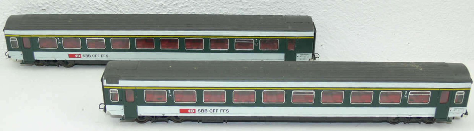 Roco H0, zwei IC - Wagen der SBB, 1. Klasse. 44883. Sehr guter Zustand.