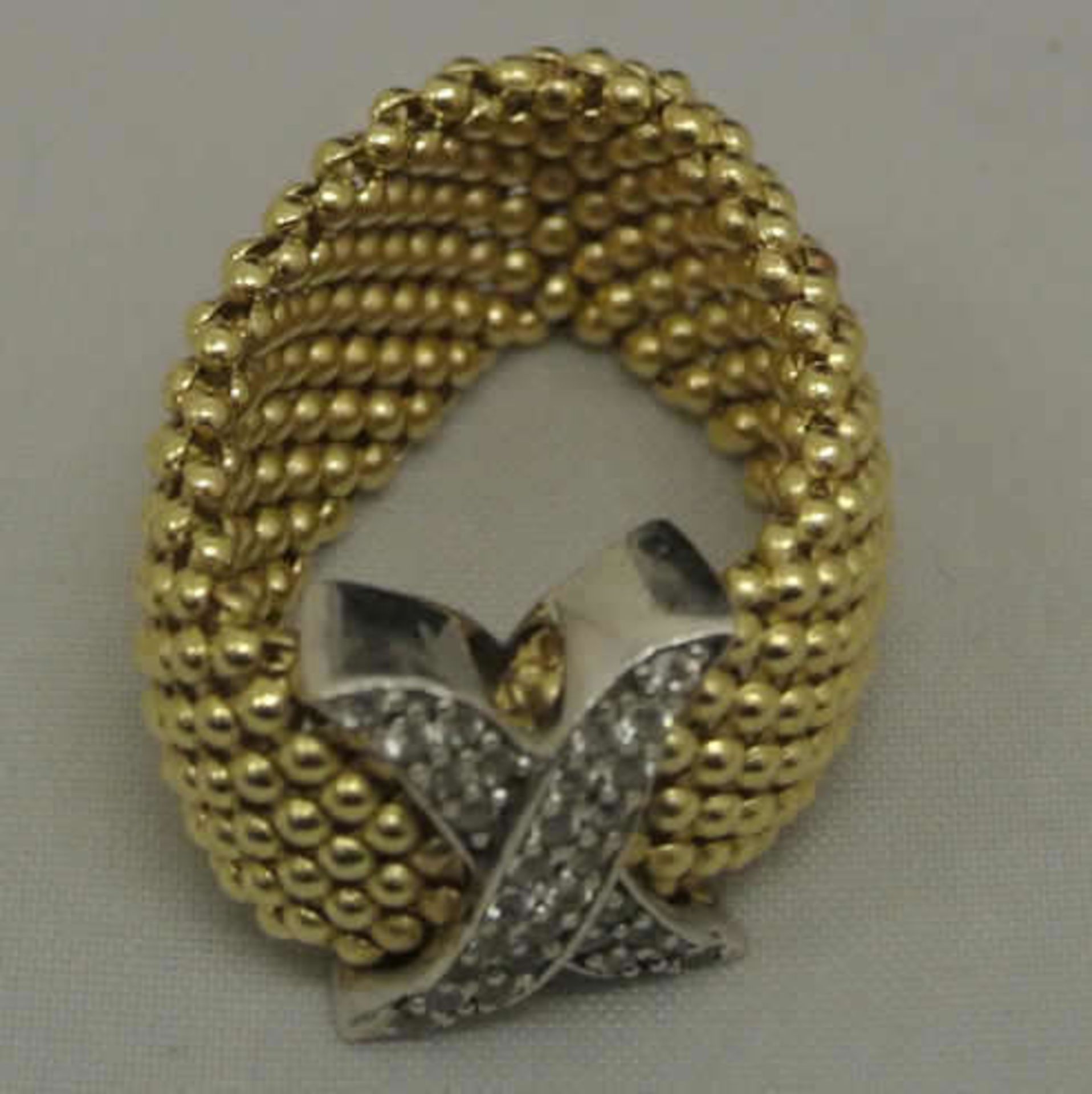 Damenring, 585er Gelbgold, besetzt mit Zirkonias, Ringgröße ca.60, Gewicht ca. 8 gr Ladies ring, 585