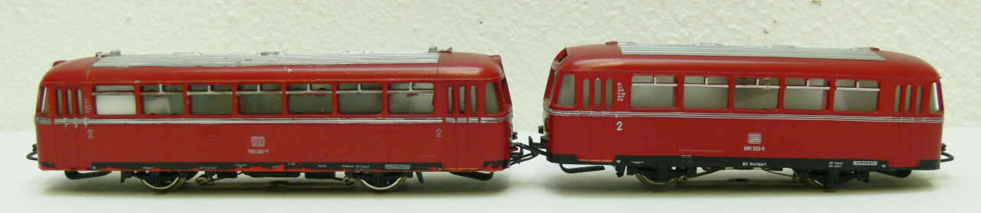 Märklin Diesel - Triebwagen 795 mit Beiwagen 995. Mit Gebrauchsspuren. Ohne OVP.