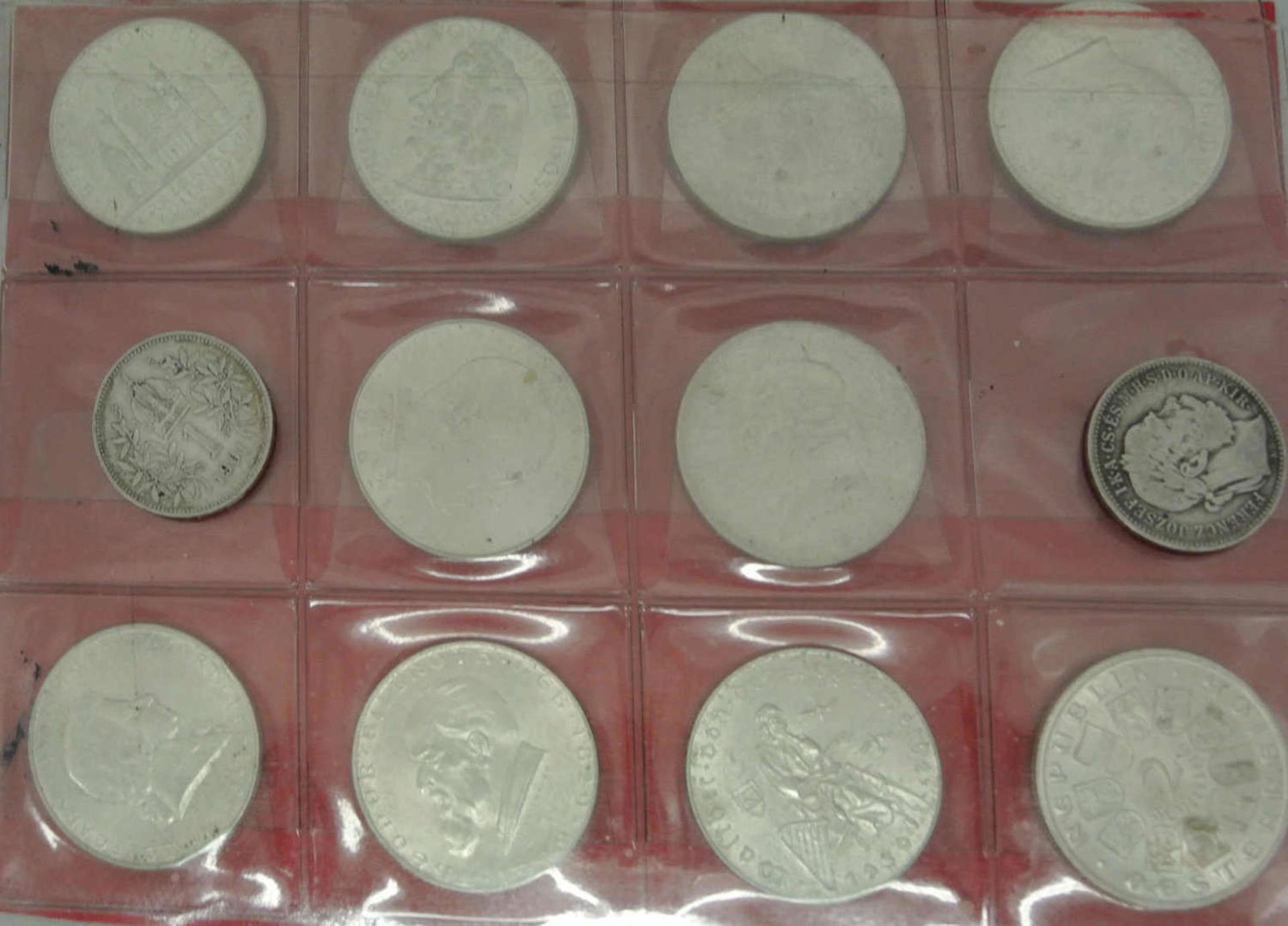 Lot Österreich Münzen, 1928/1937, alle 2 Schilling Münzen in Silber. Komplett inkl. HAYDEN