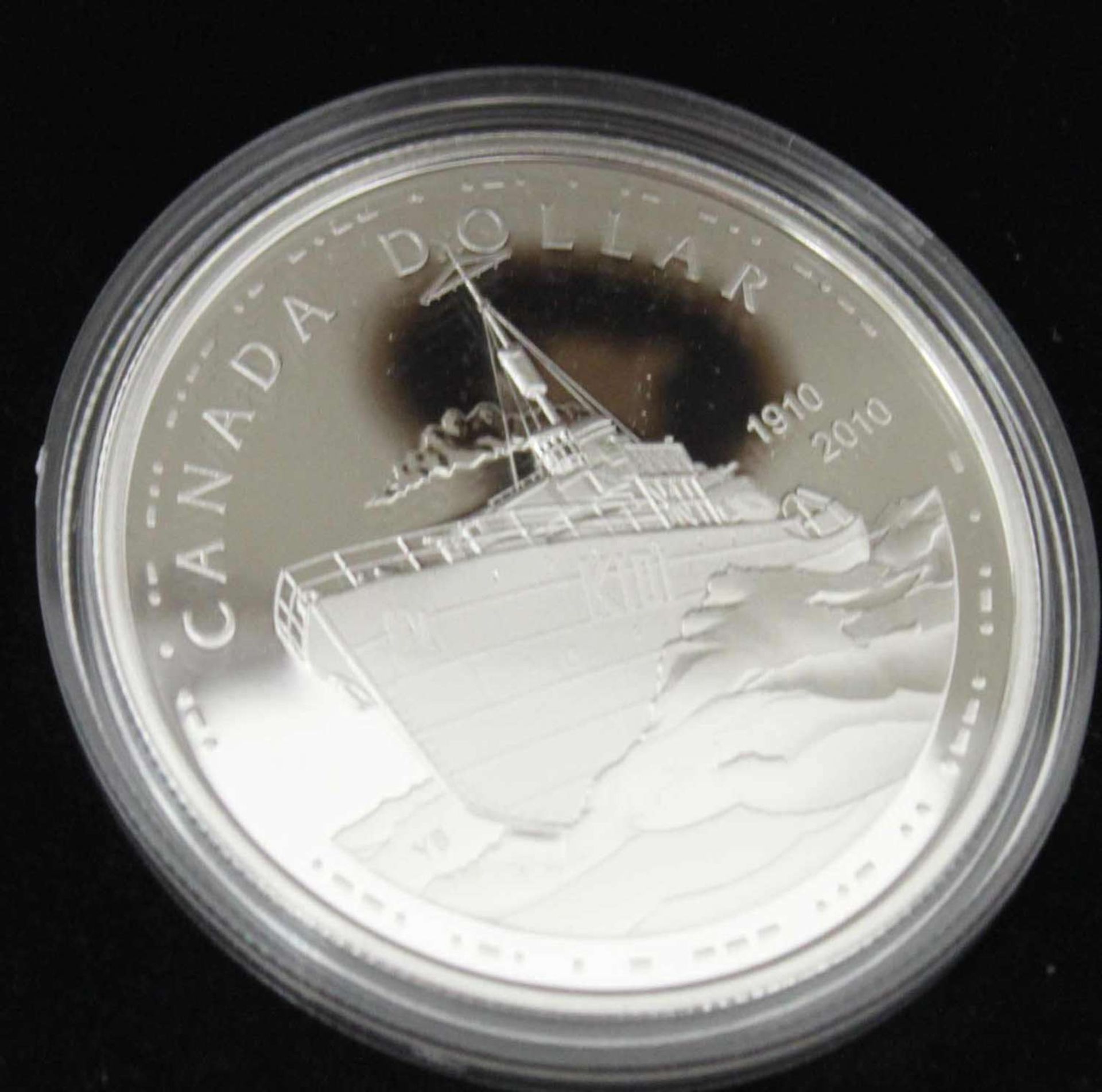 Canada Dollar 2010, 100 Jahre Marine in Canada, Proof Silver Dollar im Etui Canada Dollar 2010,