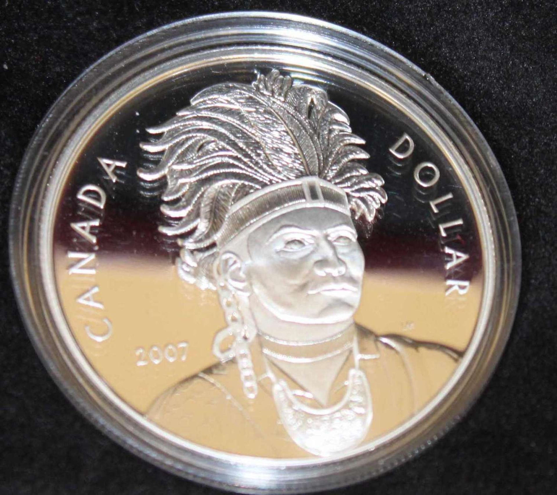 Canada Dollar von 2007, "Thayendanegea", Proof Silver Dollar im Etui Canada dollar from 2007, " - Bild 2 aus 3