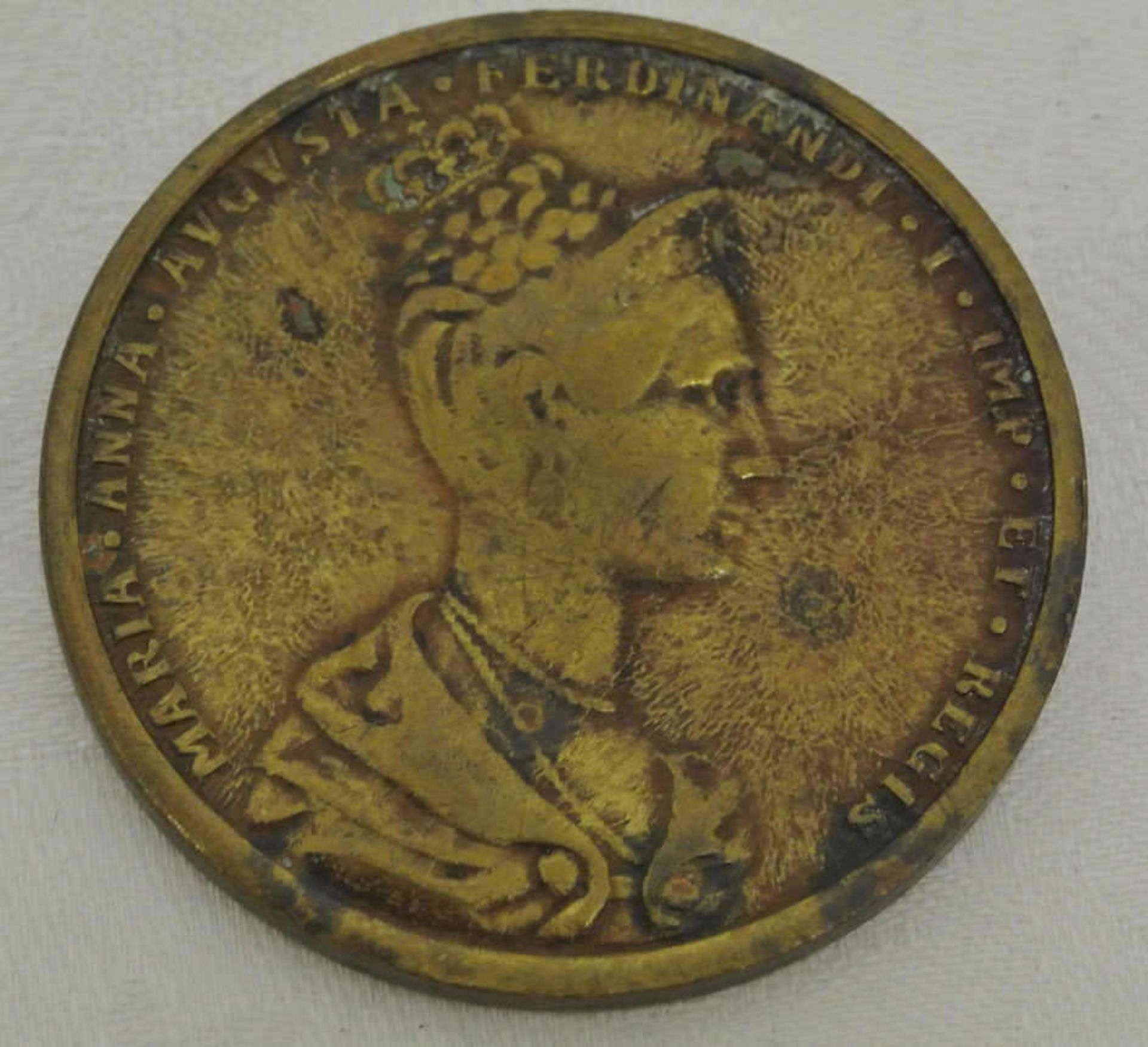 Medaille 1836, Bronze, Ferdinand I (1835-1848) auf die böhmische Krönung, Brustbild der Kaiserin