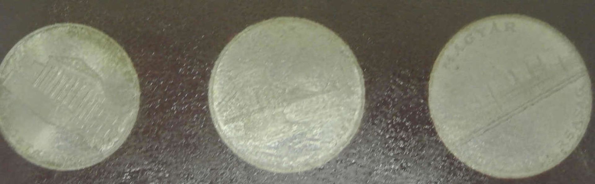 Ungarn, seltener Kursmünzsatz in Silber, 1956. 25/20 und 10 Forint. - Bild 2 aus 2