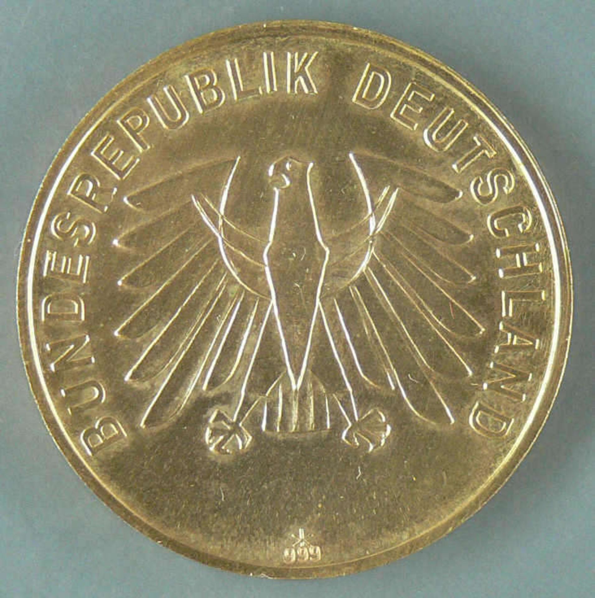 Medaille "Deutscher Ringerbund e.V. 26.10.91". Durchmesser: ca. 35,2 mm. Gewicht: ca. 31.1 g. Silber - Bild 2 aus 2