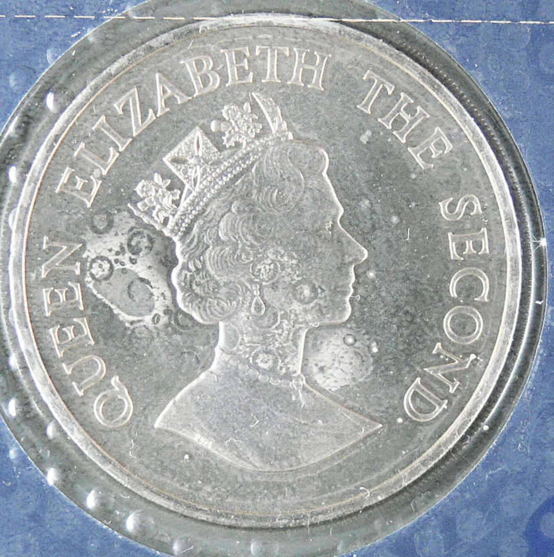 Falkland Inseln 1987, 50 Pence - Silbermünze "Königspinguine". Erhaltung PP. Im Blister. - Bild 2 aus 2