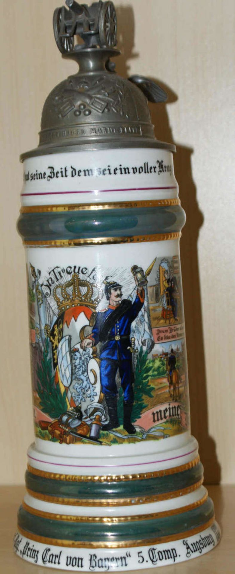 Reservistenkrug, Replika, 2. Inf. Rgt. Prinz Carl von Bayern, Augsburg 1906-1908