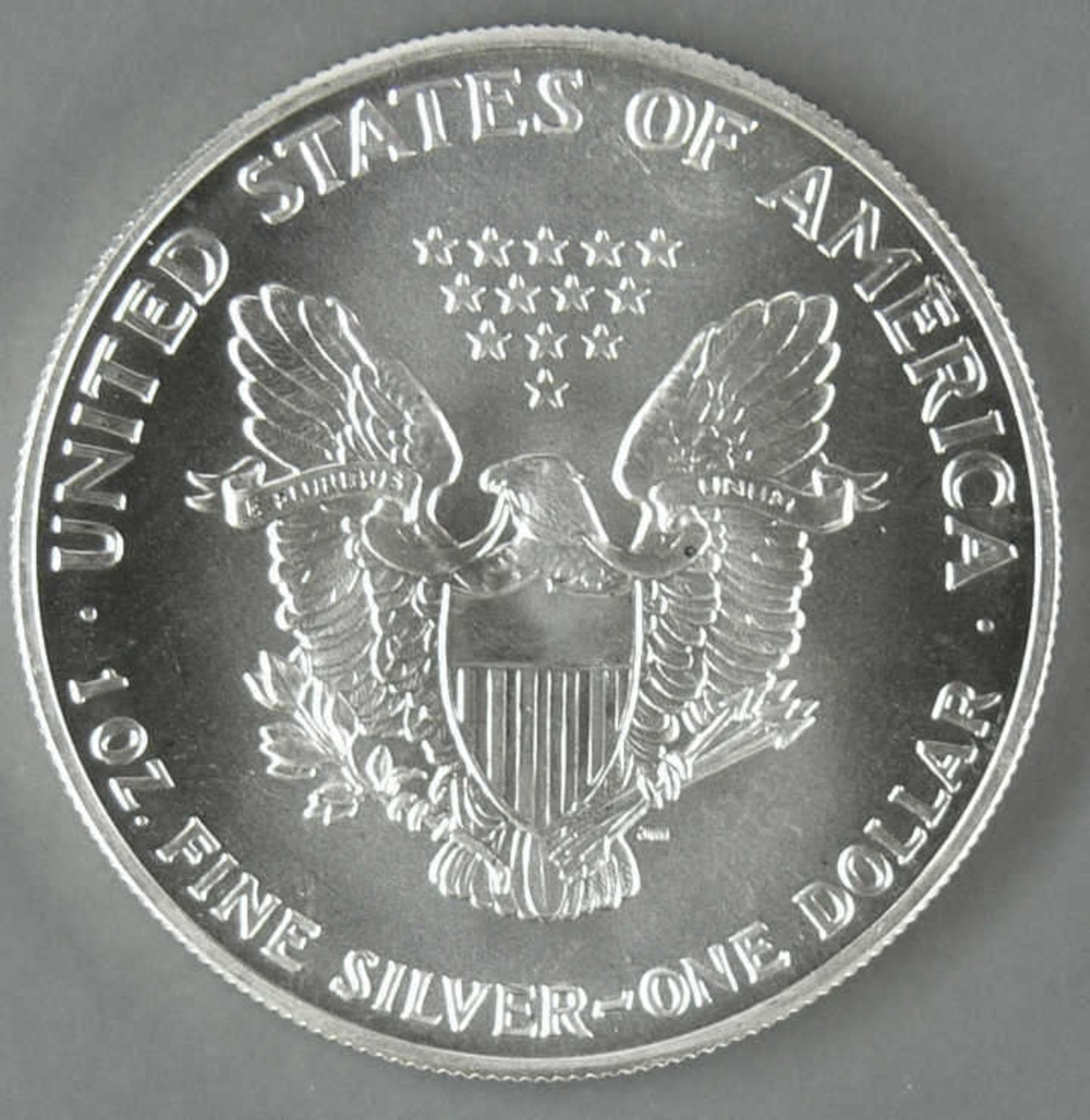 USA 1992, 1.- Dollar - Silbermünze, "schreitende Liberty", Silber 999, Gewicht: 1 oz., - Bild 2 aus 2