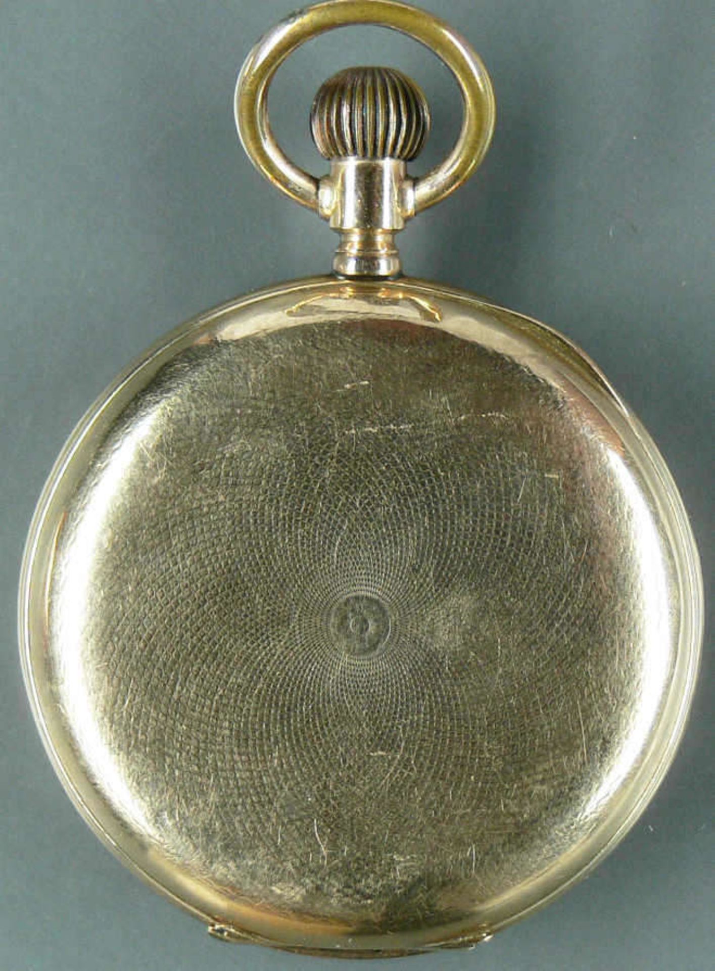 Gold - Taschenuhr "AH = Adolf Hanhart, Gutenbach". Beide Deckel 585er Gold - Punze. Innendeckel - Bild 6 aus 6