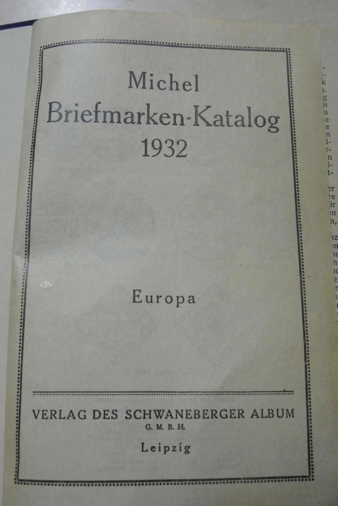 Michel Briefmarkenkatalog 1932 "Europa" - Bild 2 aus 4